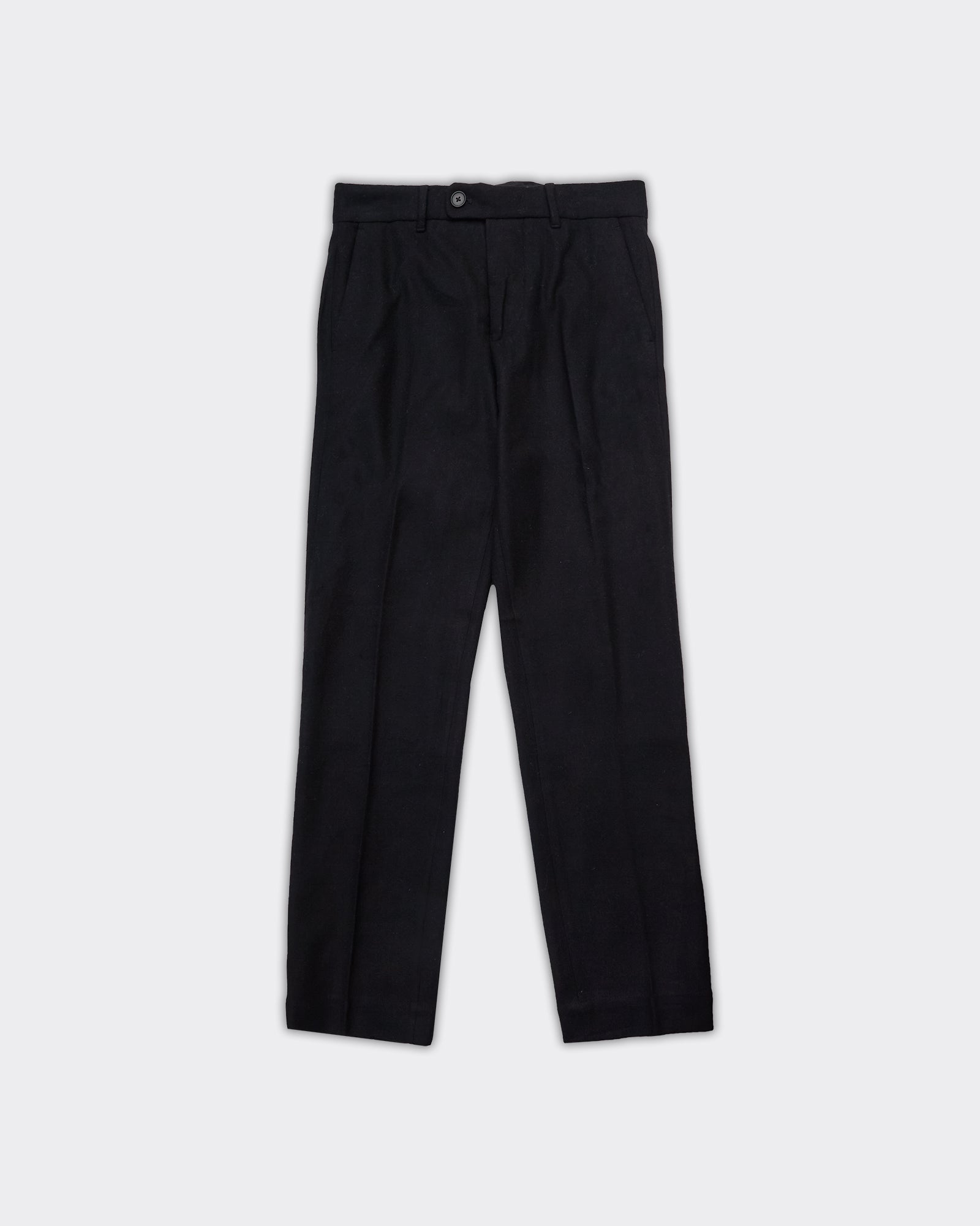 Pantalone Straight Terry Wool Blend Nero