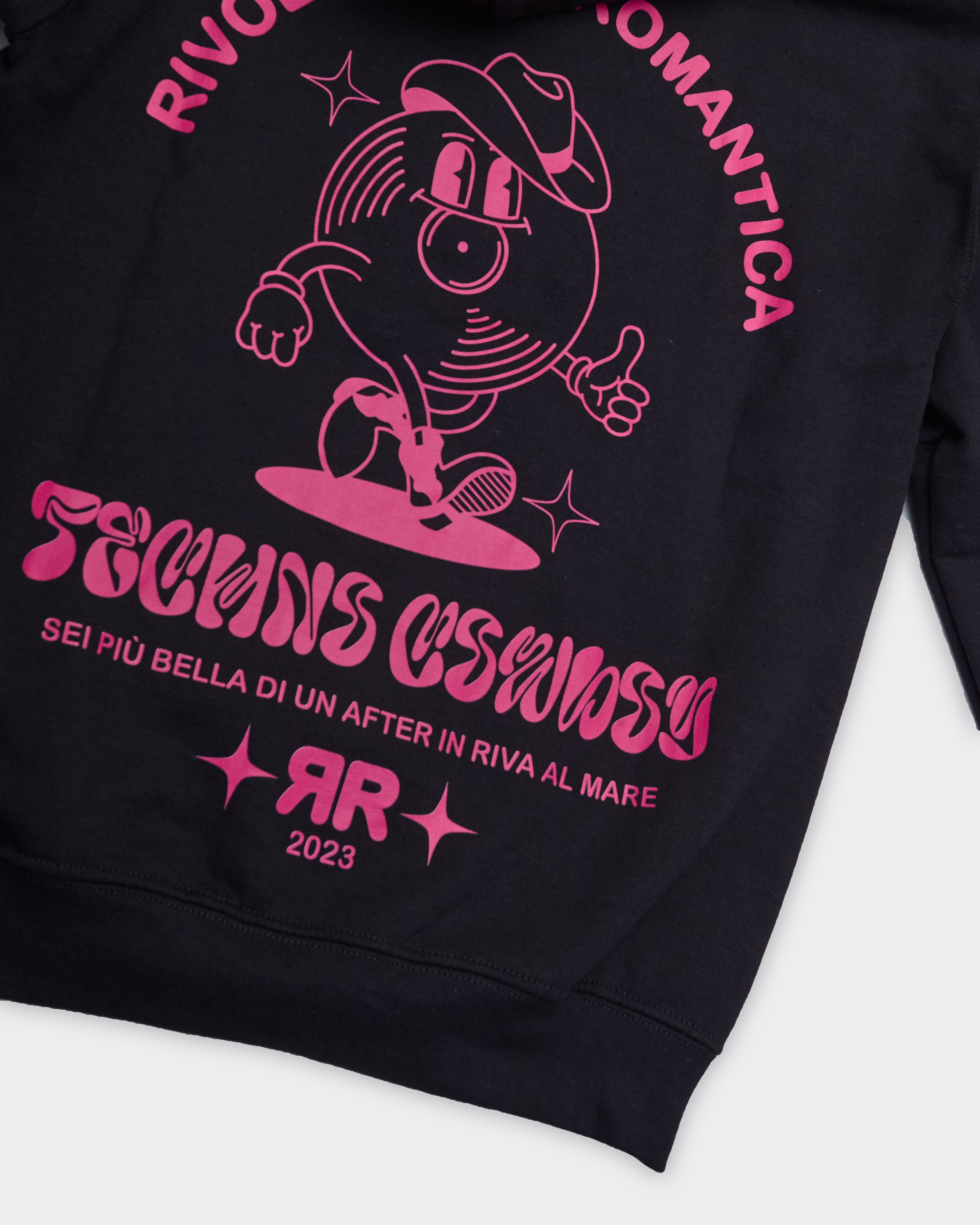 Felpa Con Cappuccio Techno Nera