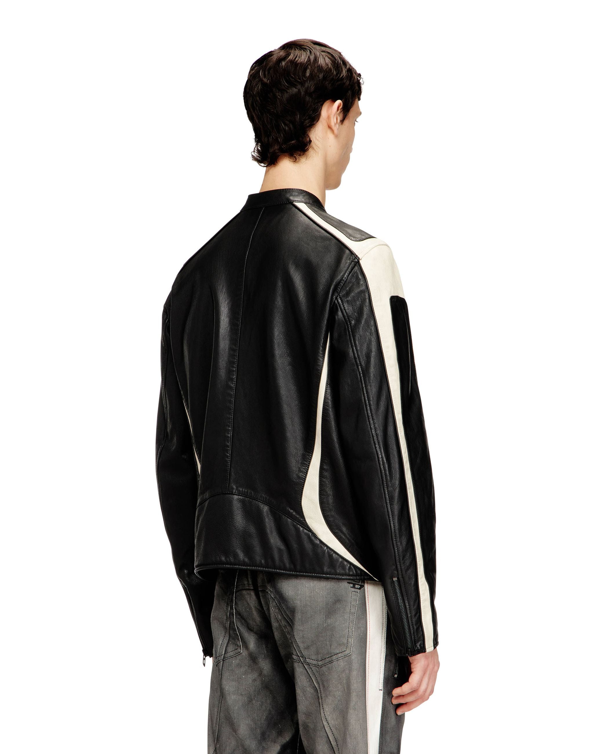 Giacca Biker Leather L-Adam Nera