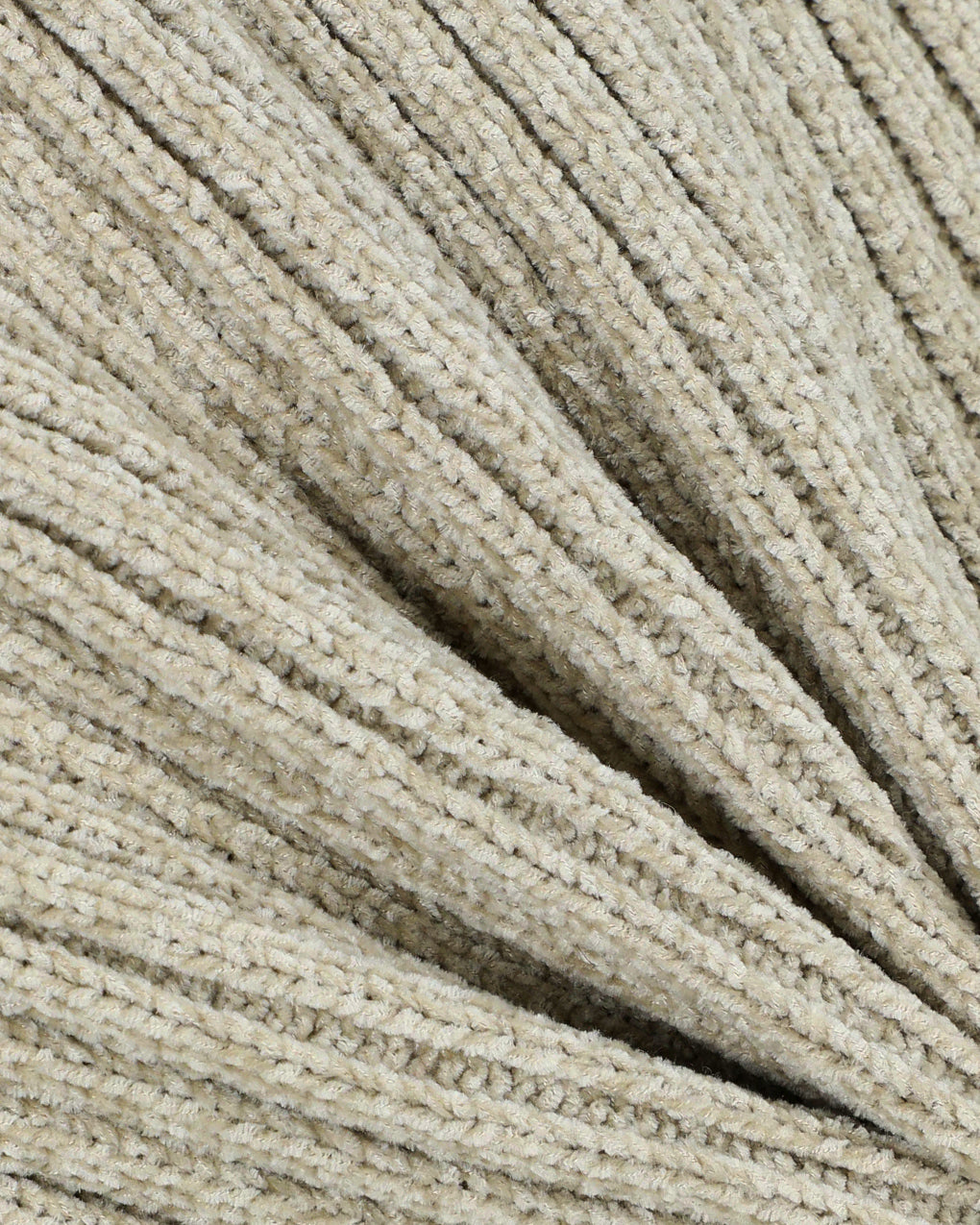 Maglione Ribbed Velvet Knit Beige