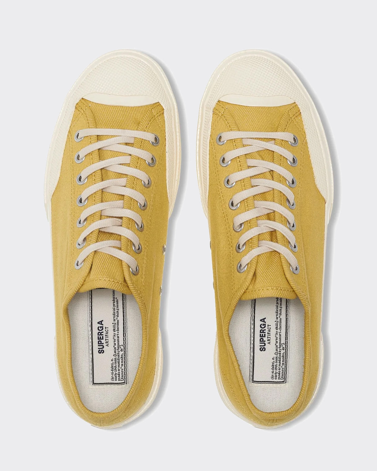 Sneakers 2432 Works Low Cut Cotton Canvas Yellow Mango/Off White