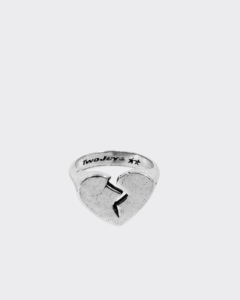 Broken Heart Ring Argento