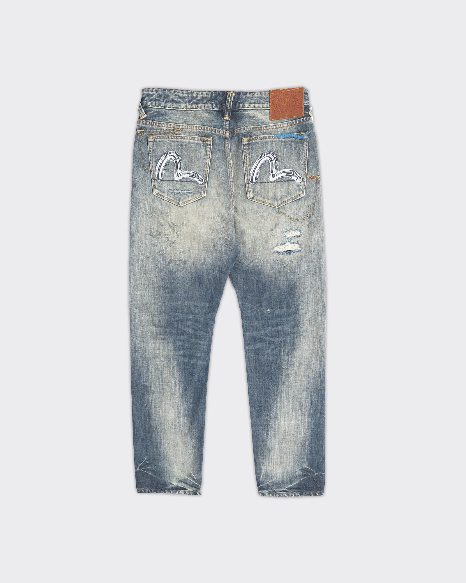 Jeans 7-Pocked Washed Emb Seagull Denim Indigo