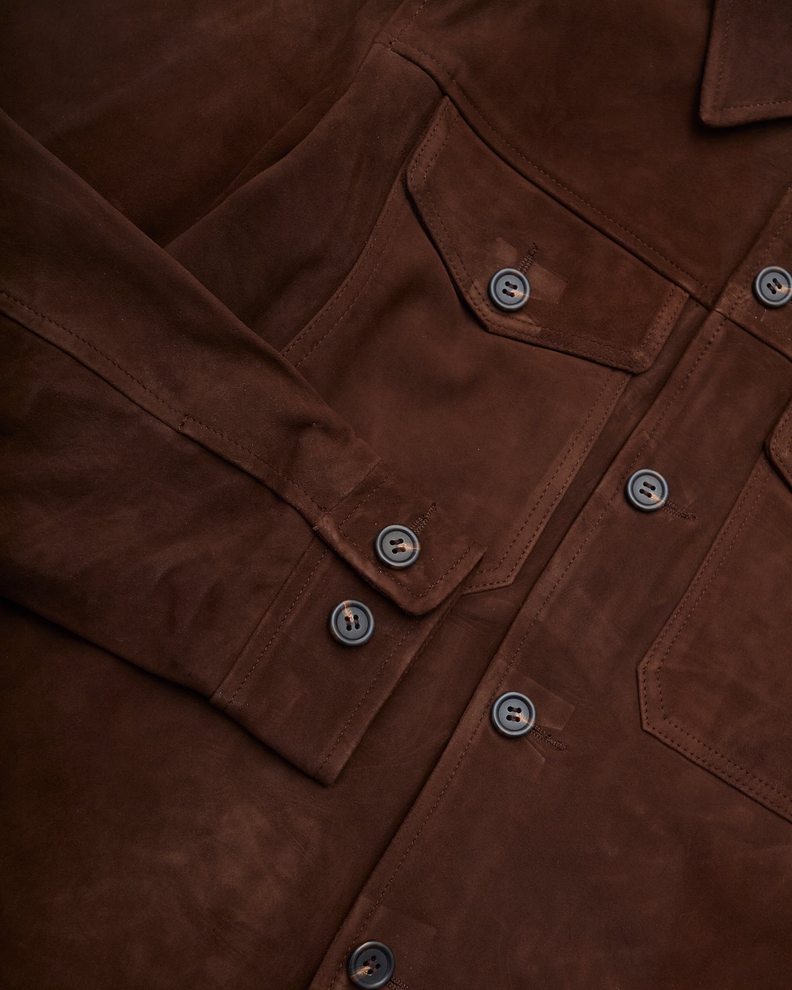 Giacca Thom Suede Overshirt Demitasse