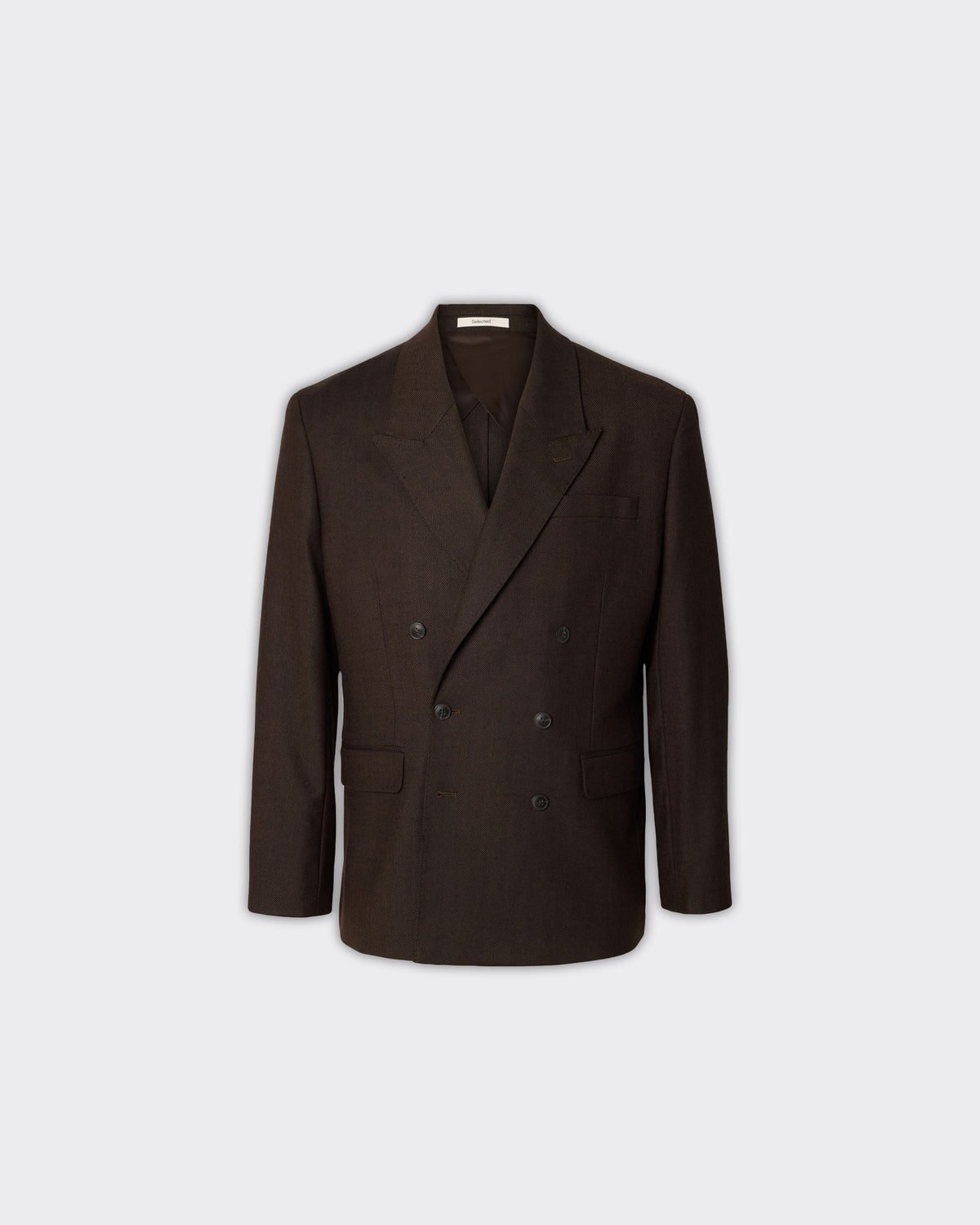 Blazer Relaxed Brooks Wool Blend Delicioso Herringbone