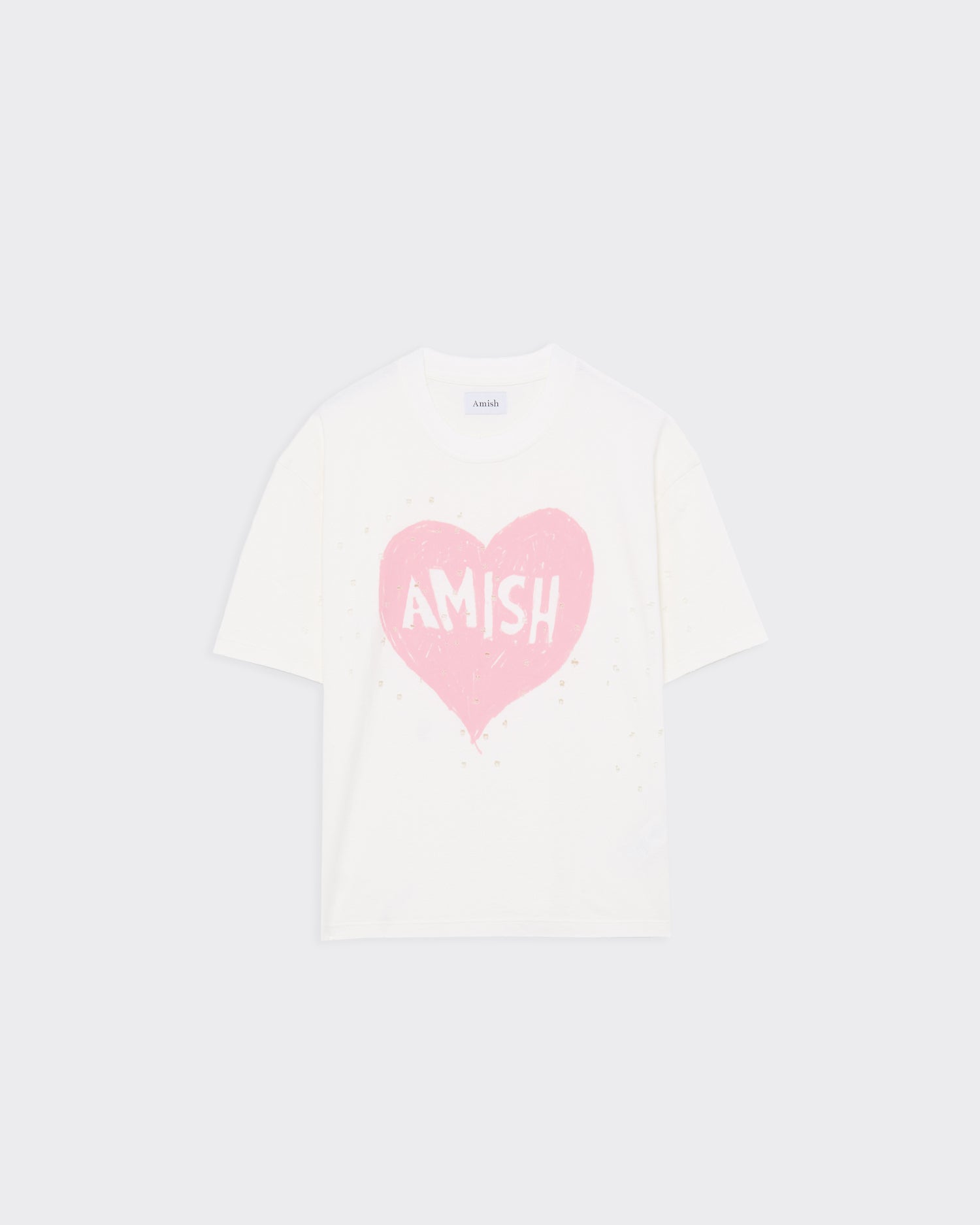 T-shirt Crop Jersey Heart Laser Vintage Broken Bianca