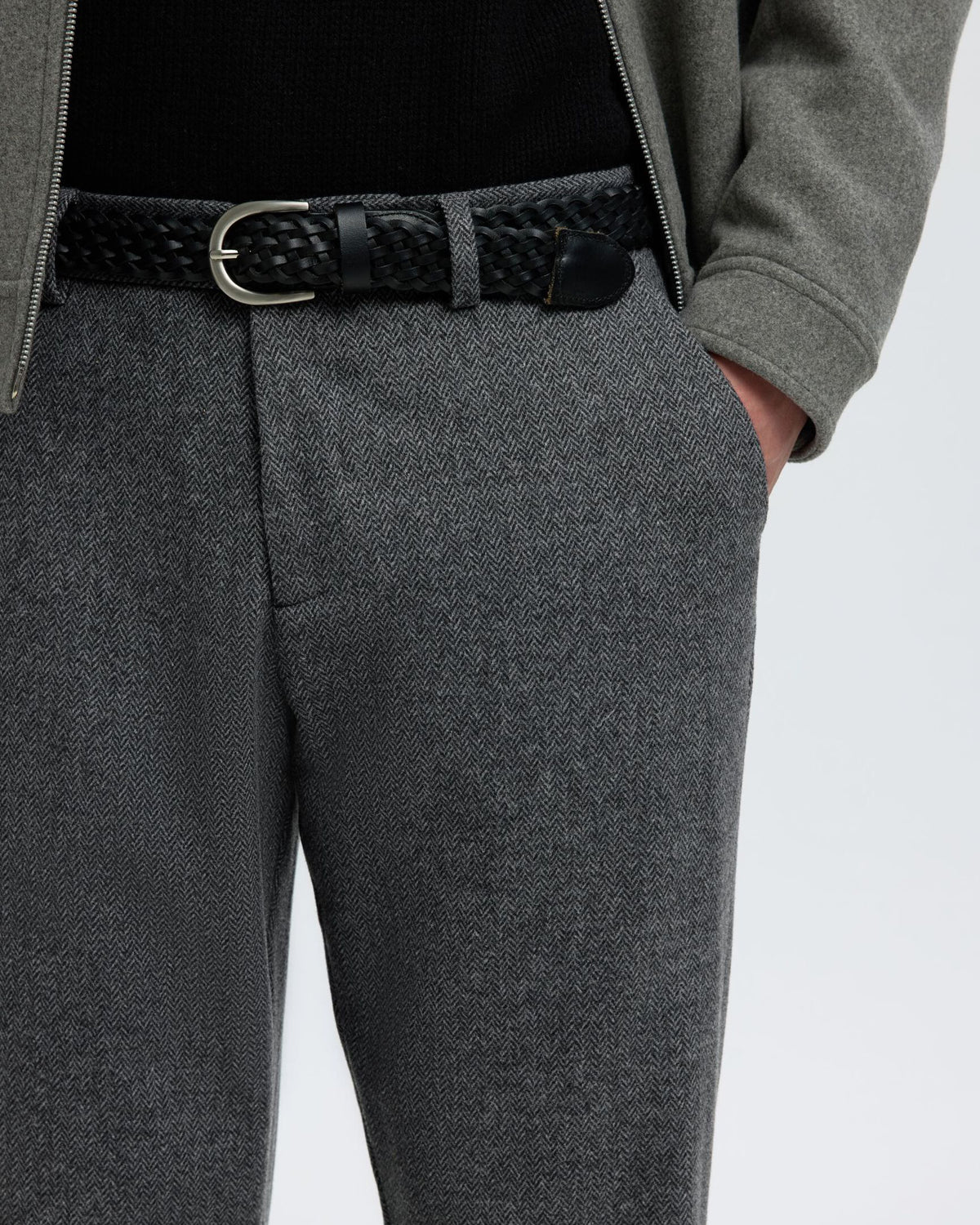 Pantalone Regular Tape Luke Wool Bld Dark Grey Herringbone