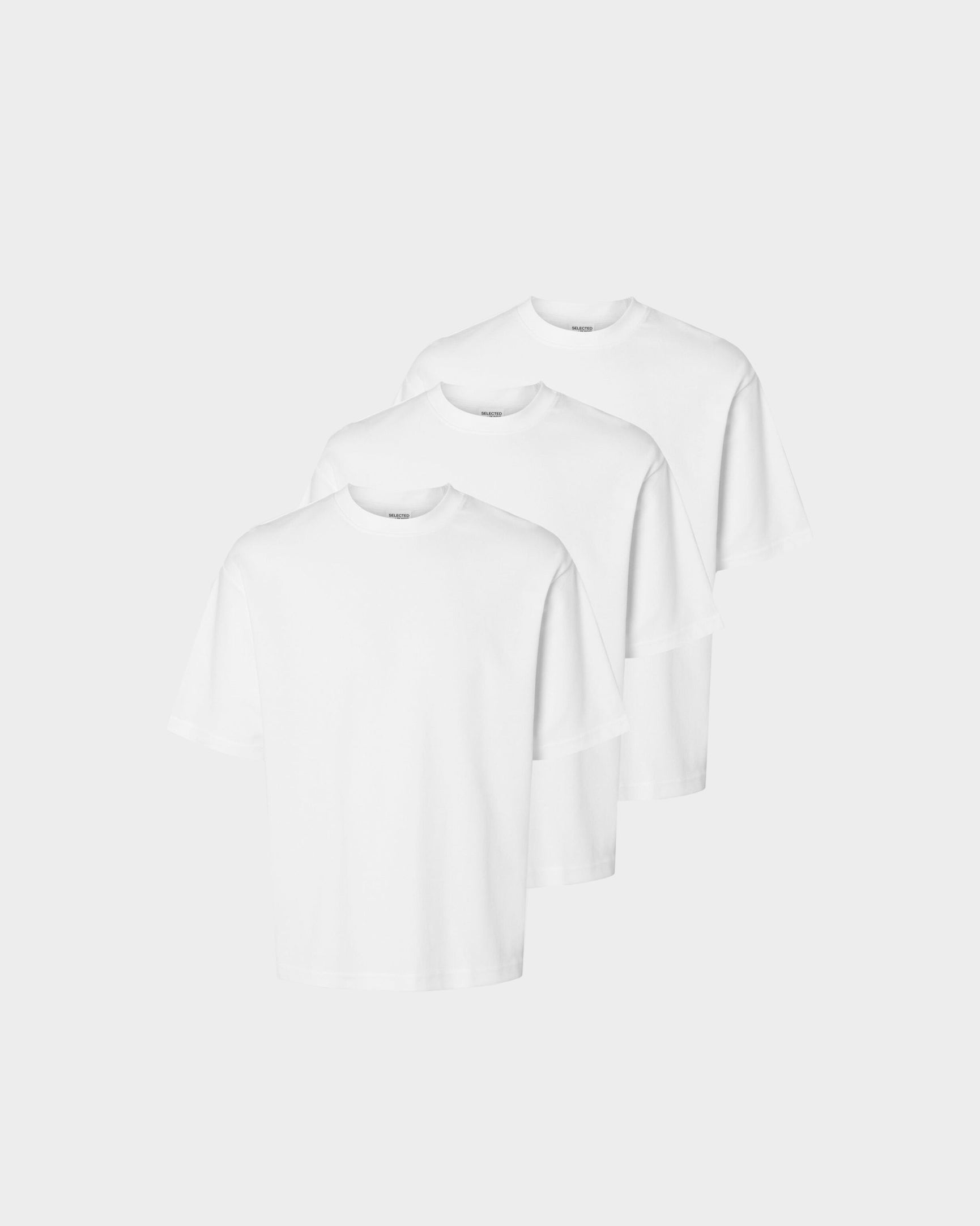 T-Shirt Loose Oscar 3 Pack Bianca