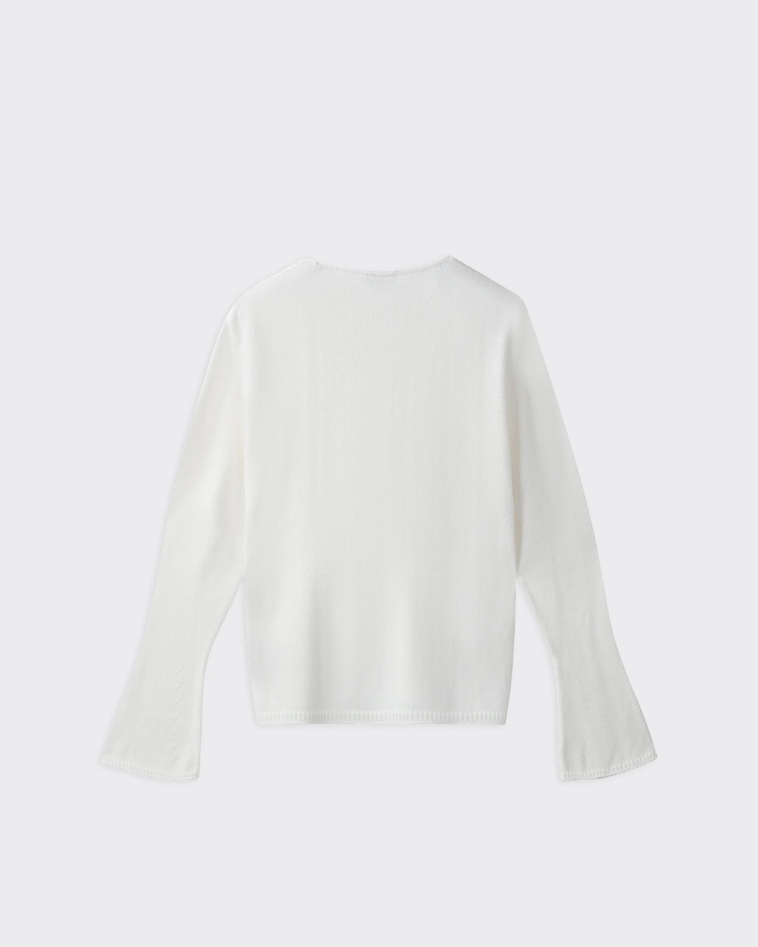 Maglia Girocollo Over Manica Lunga Crema