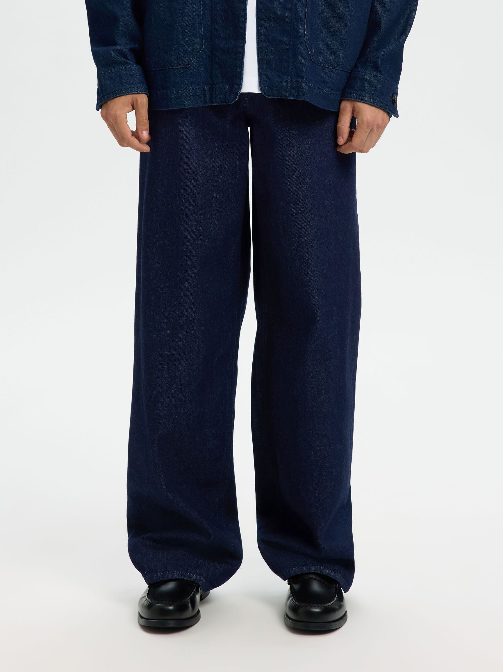 Jeans Wide Fit Be Lando Rinse Denim Dark Blu