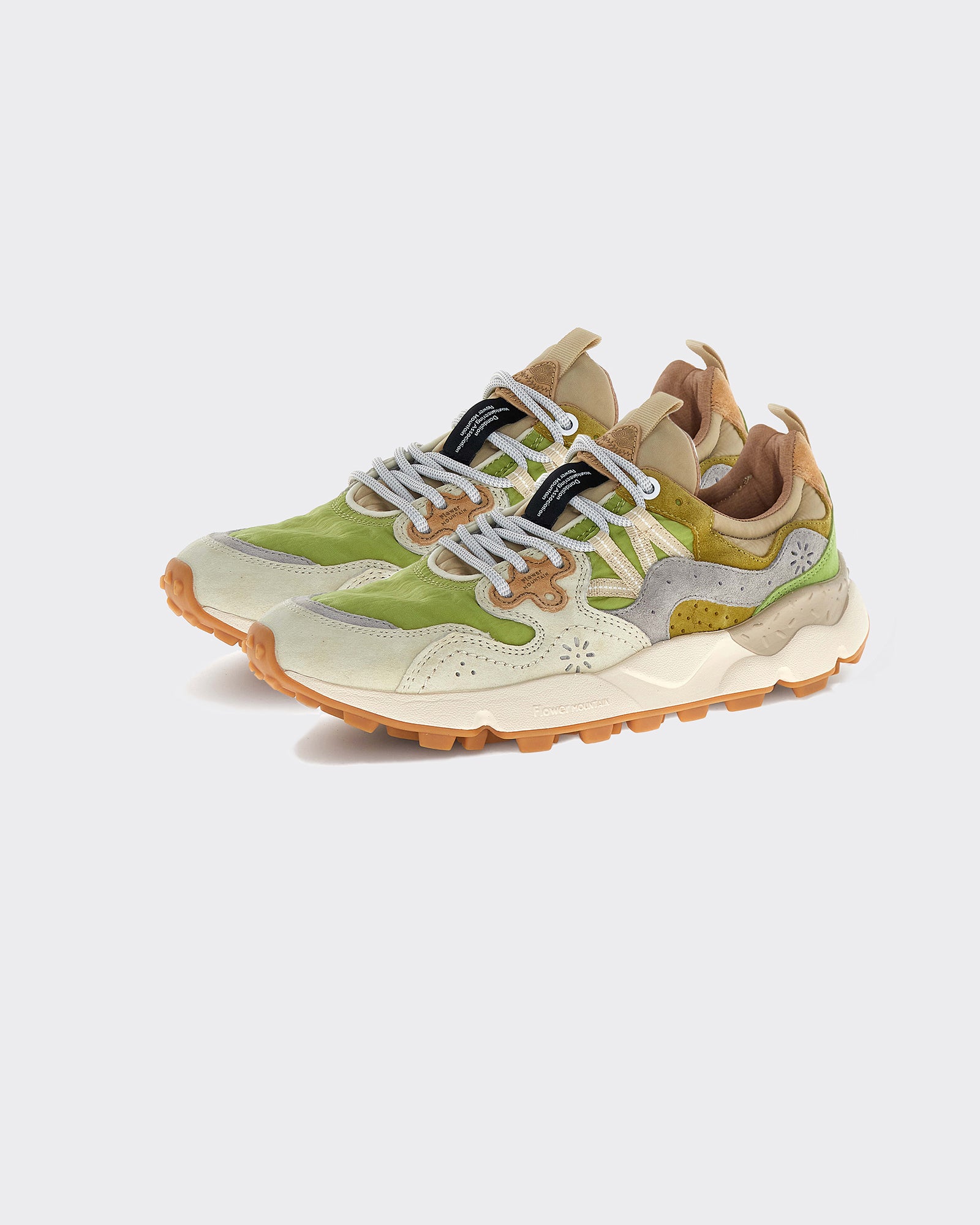 Sneakers Yamano 3 Uni Suede-Nylon Milk/Light Green