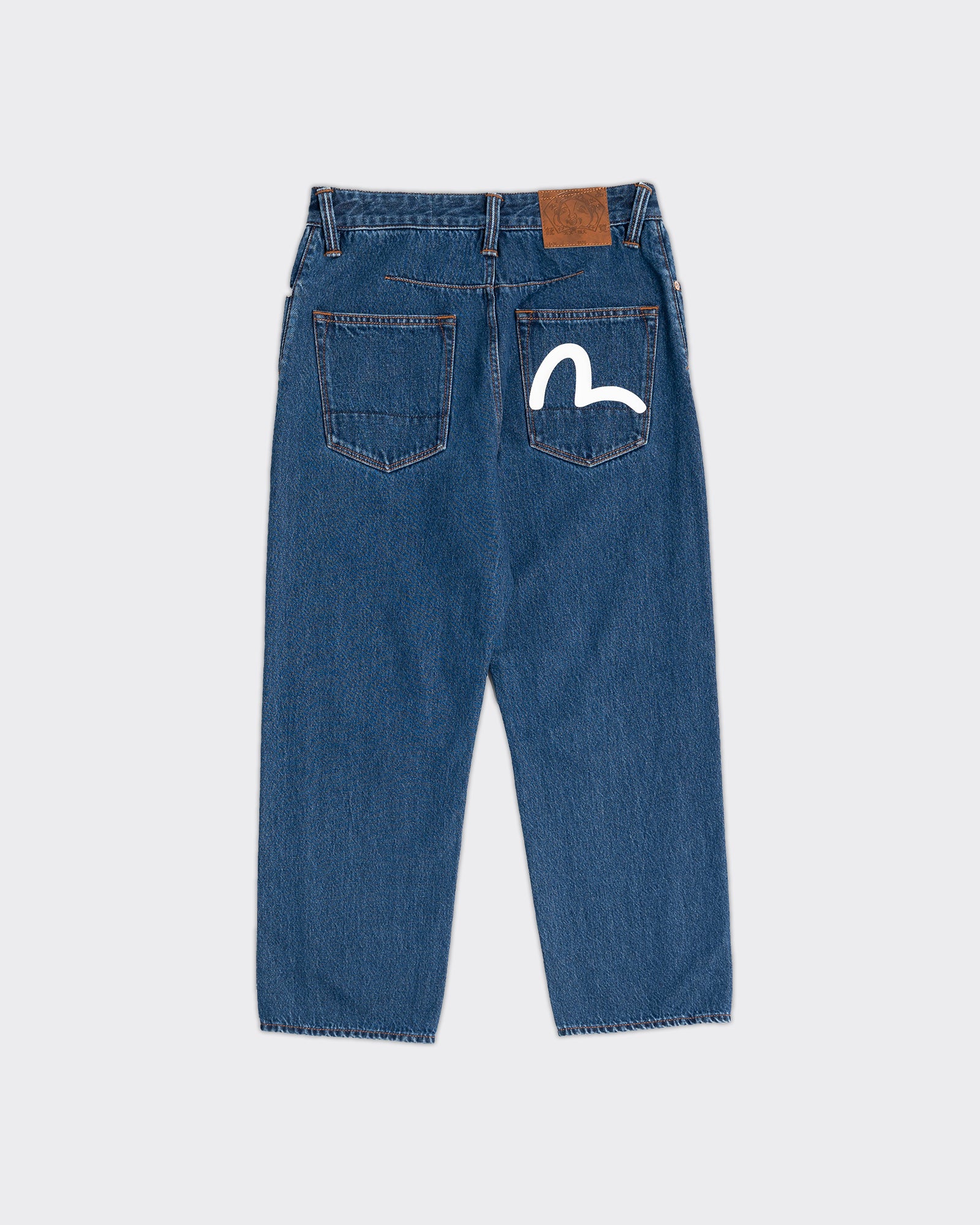 Jeans 3D Painted Seagull Denim Indigo