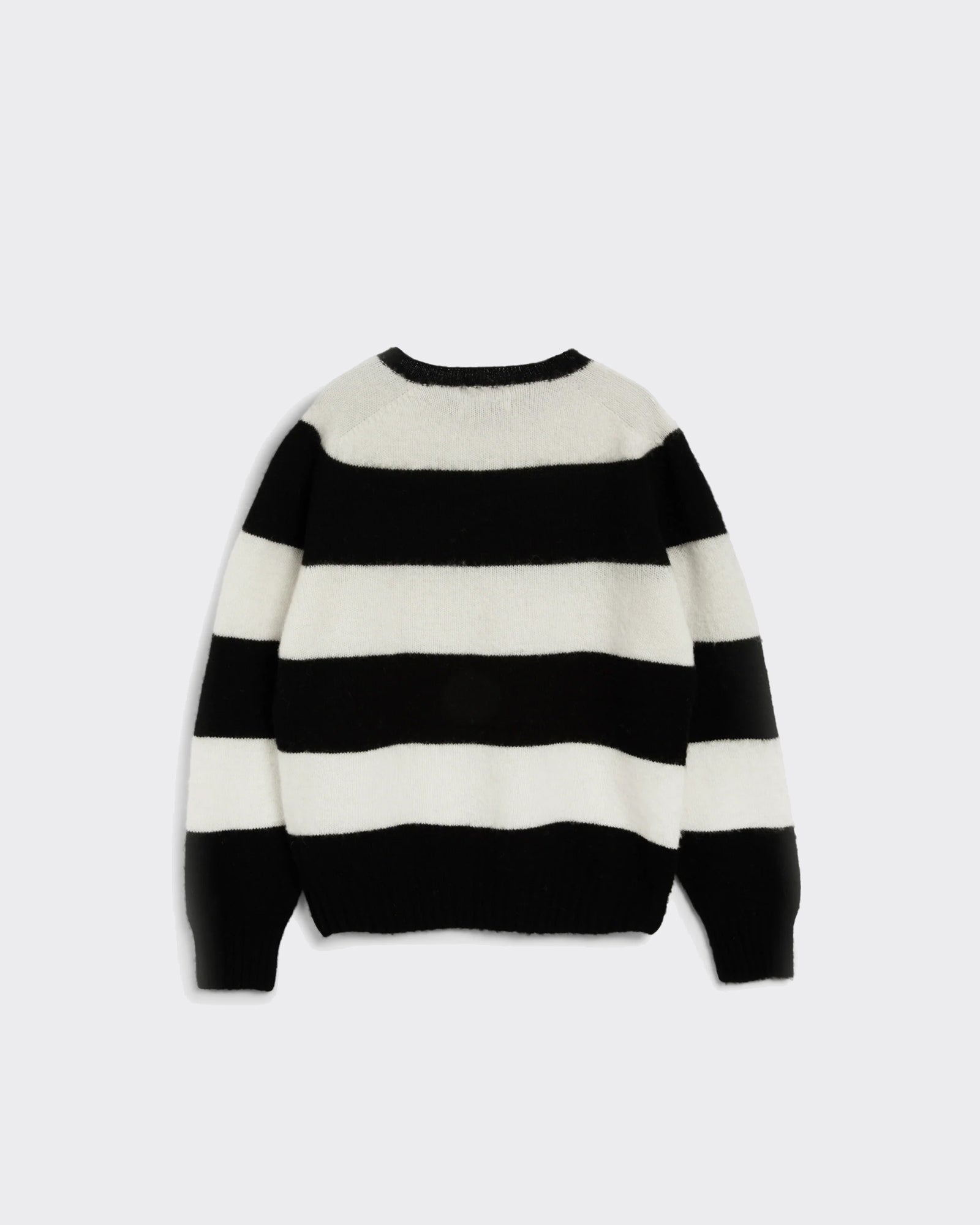 Maglione Knit Suedehead Stripe Nero/Crema