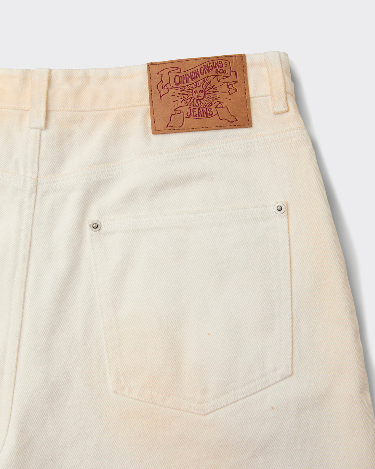 Jeans Straight Cut Dirty Vintage Wash White