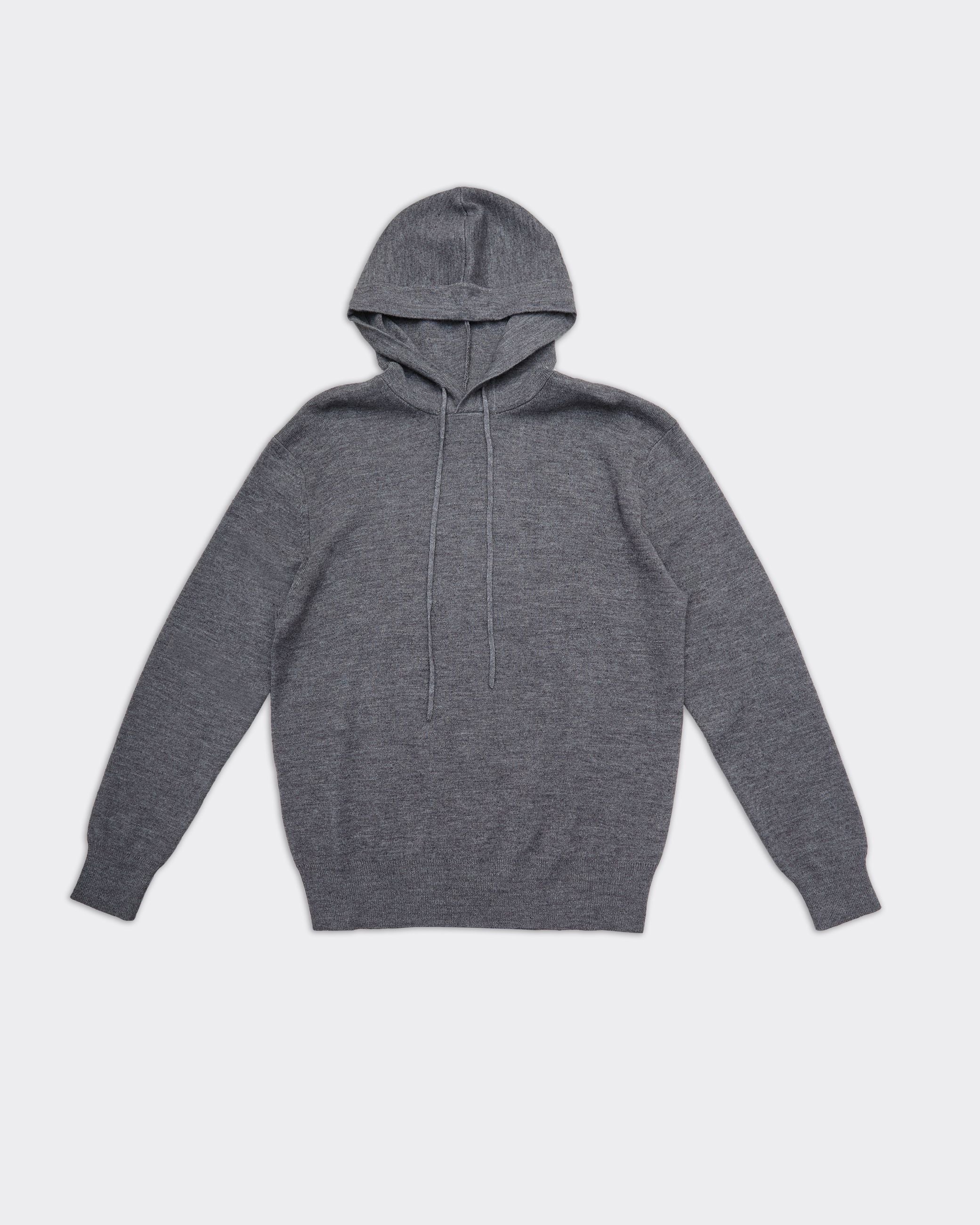 Felpa Con Cappuccio Knit Grigia