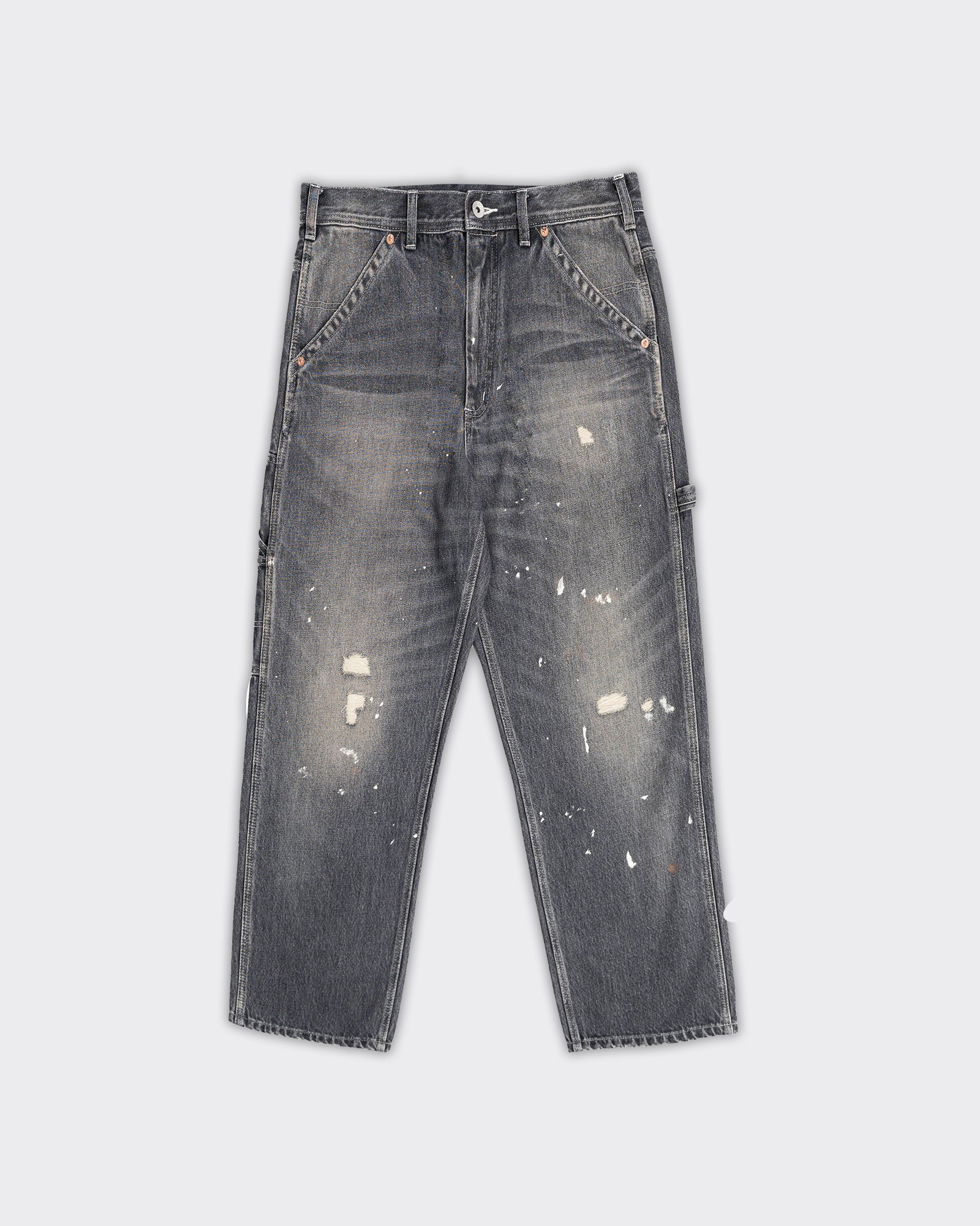 Jeans Vintage Patchwork Denim Grigio