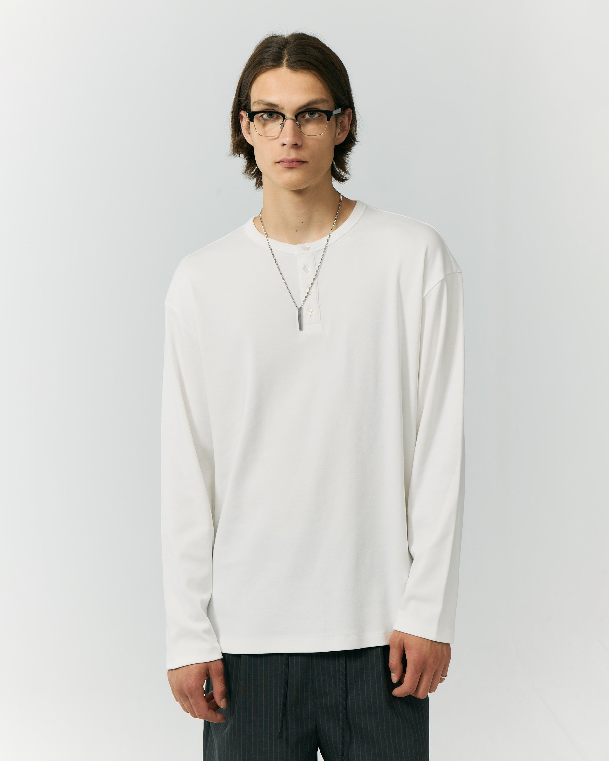 Longsleeve Unisex Henry-Neck Bianca