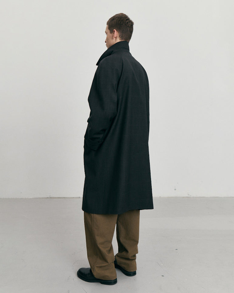 Cappotto Mac H-Line  Wool Check Marrone