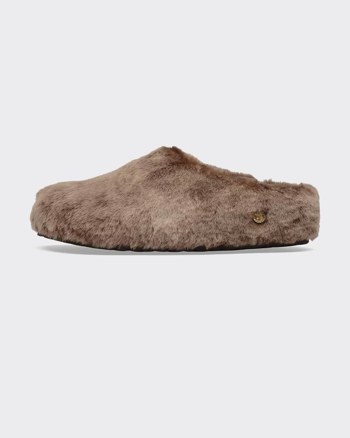 Ciabatta Amsterdam Wrapped Upper Shearling Gray Taupe