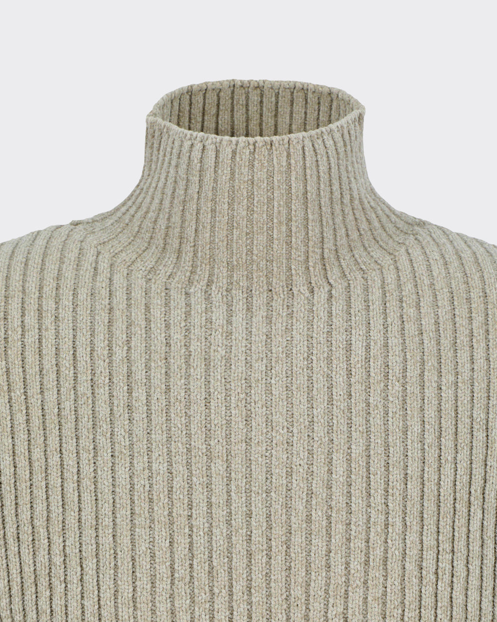 Maglione Ribbed Velvet Knit Beige
