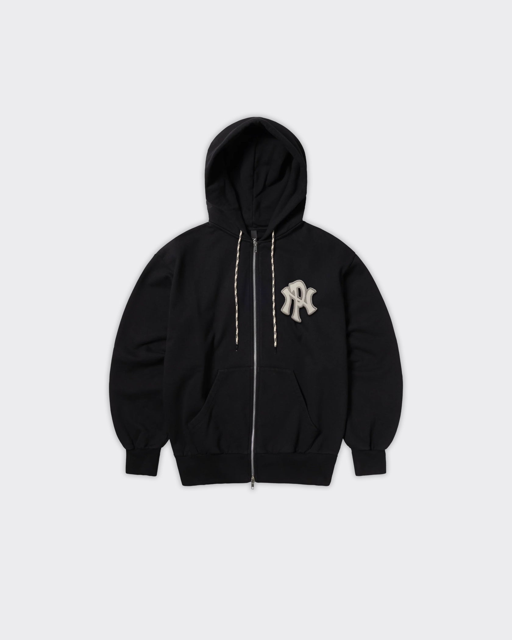 Felpa Con Cappuccio Nyp Zip Nera