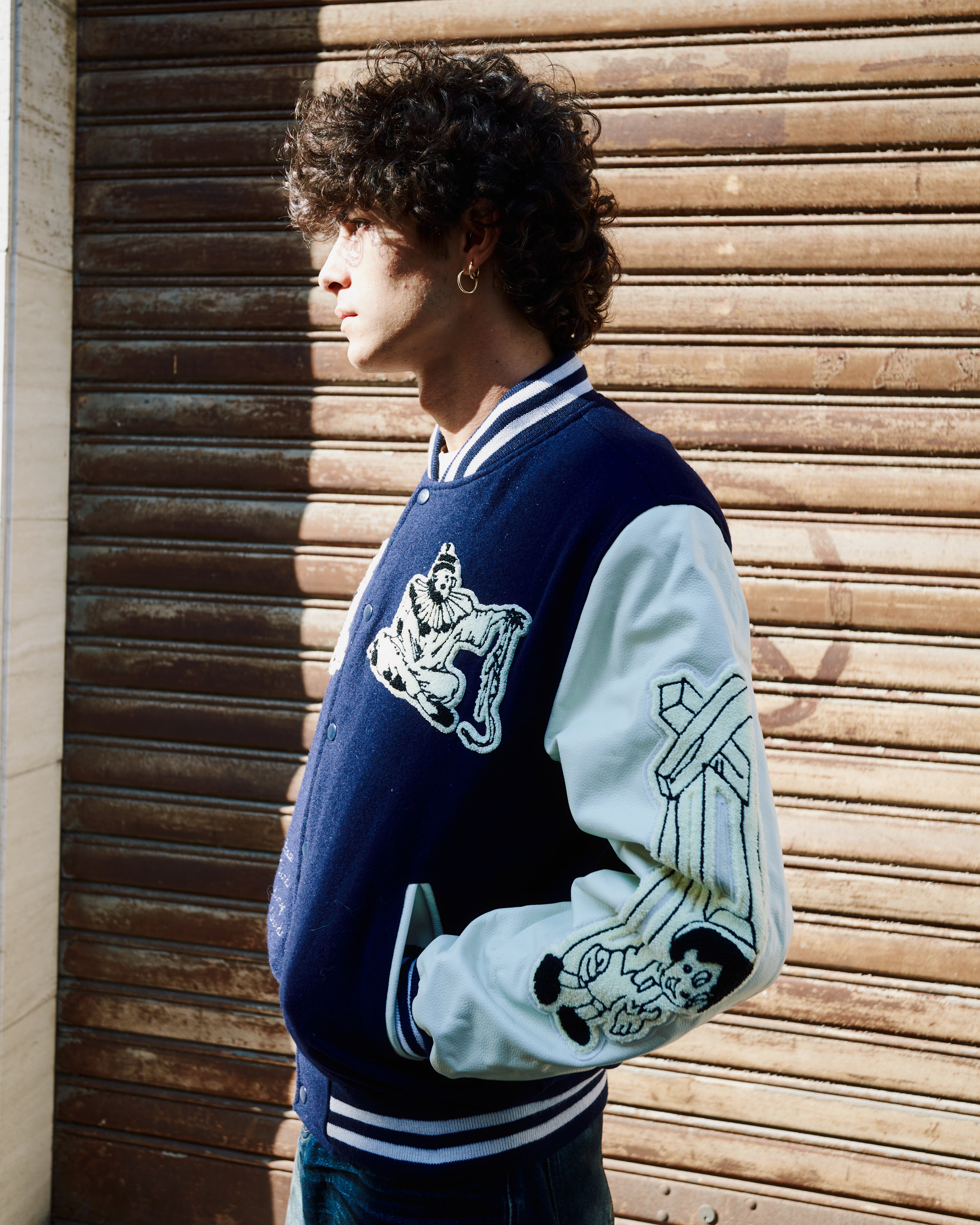 Giacca Varsity Letterman Marionette Blu Navy