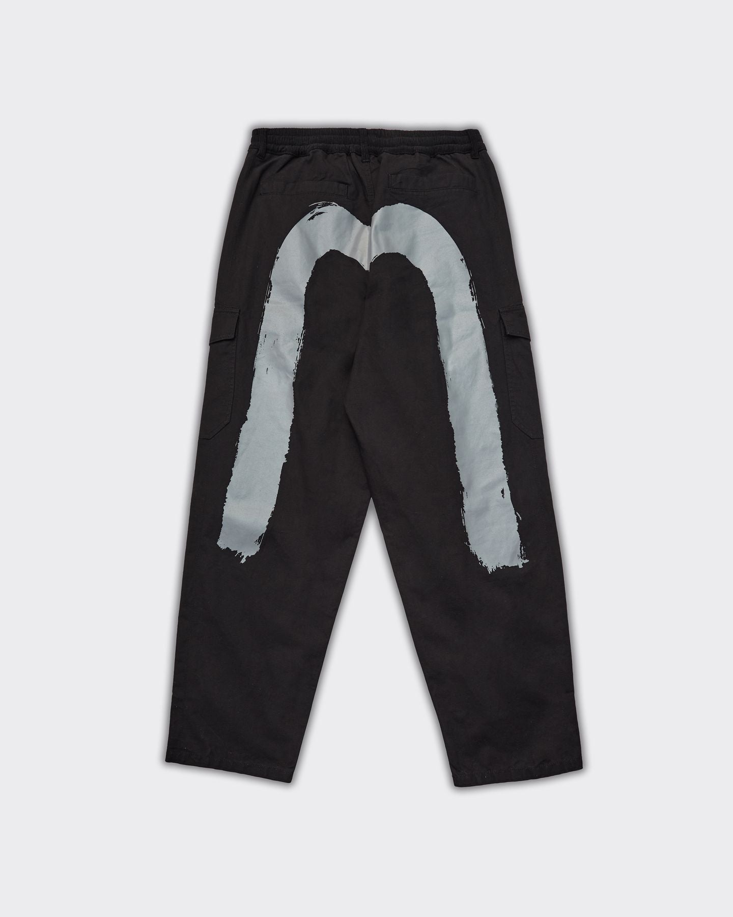 Evisu & Hand Brush Daicock Print Trousers Black