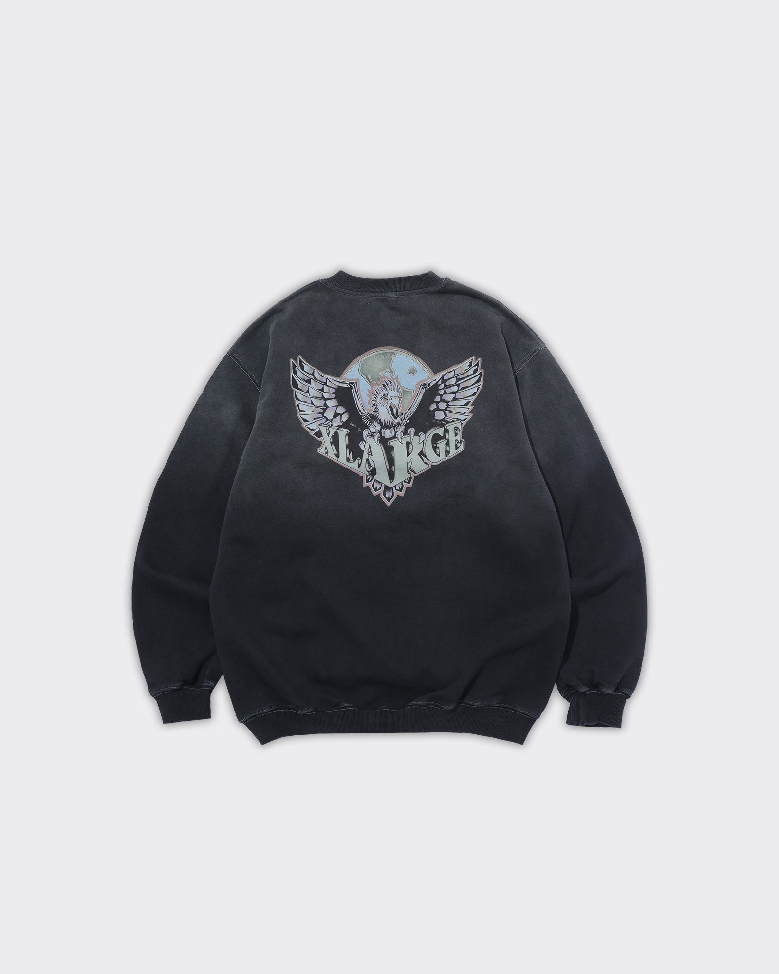 Crewneck Eagle Wings To The World Washed Nera