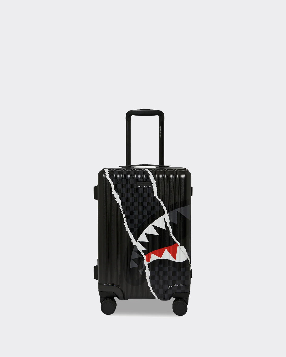Trolley Carry-On Center Rip Revealing Gray Check