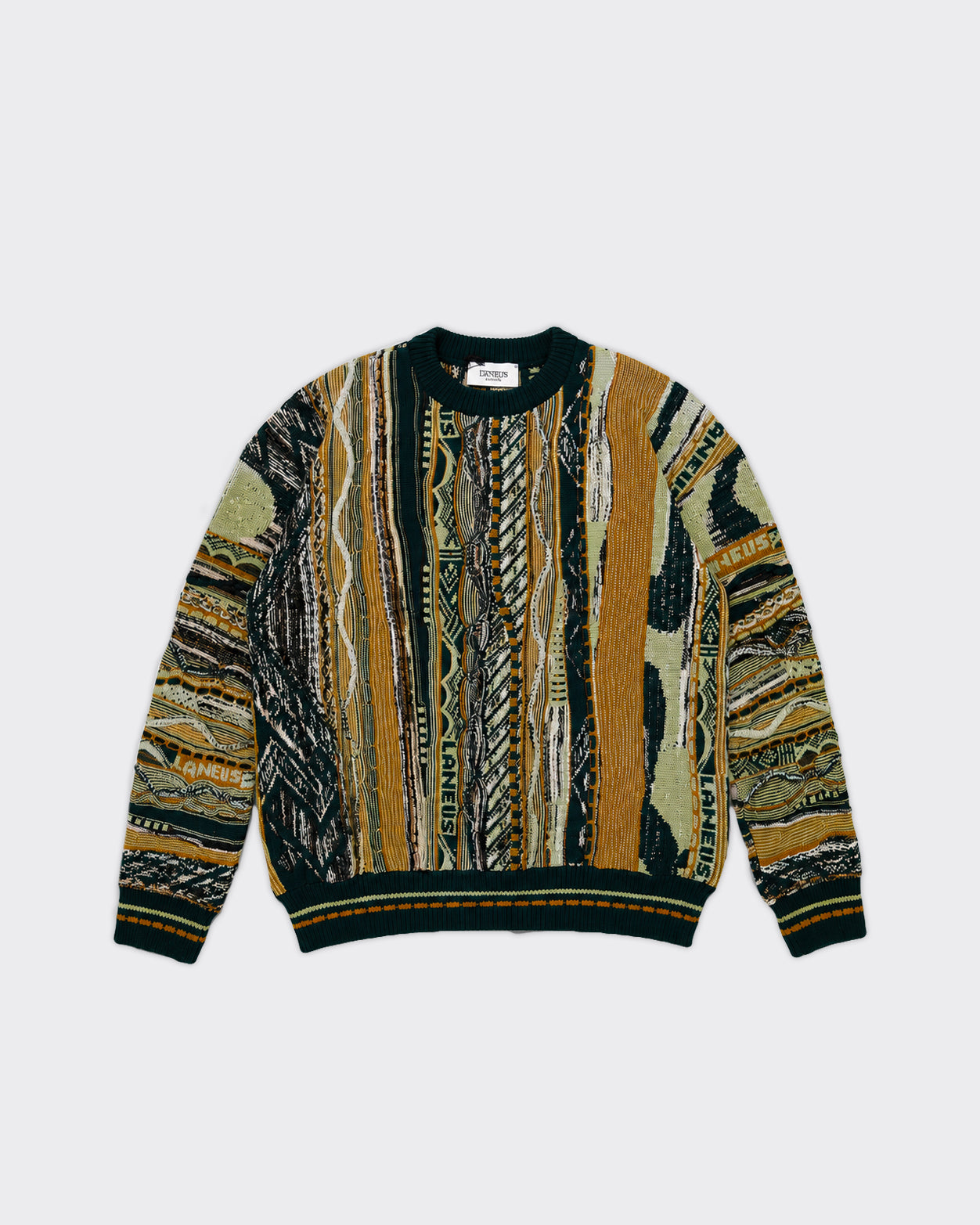Crewneck Boxy Jacquard Verde/Multi