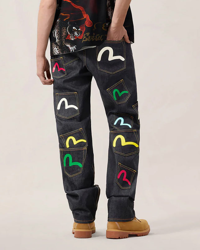 Jeans Multi Pocket Denim Raw Indigo