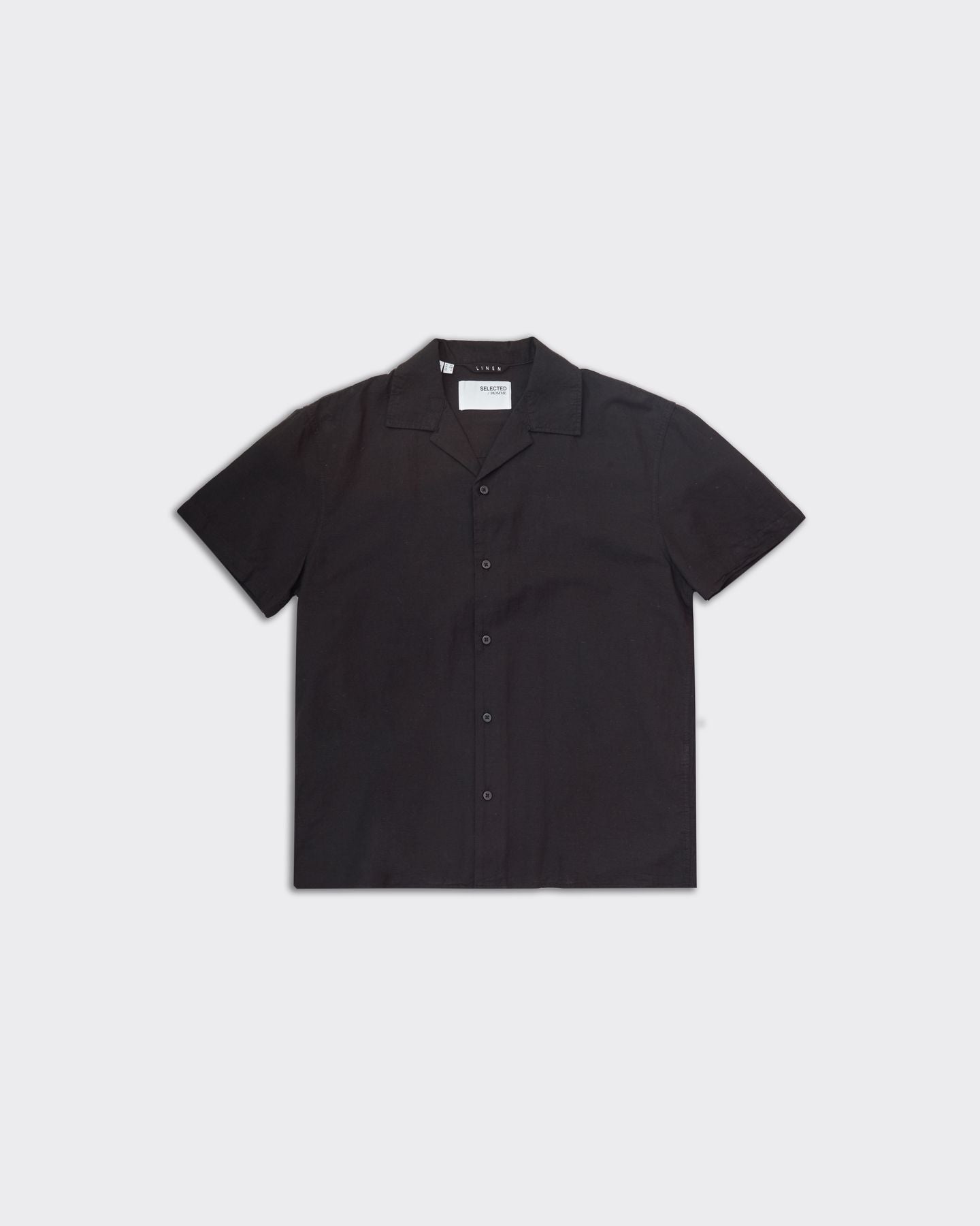 Linen Resort Shirt Black