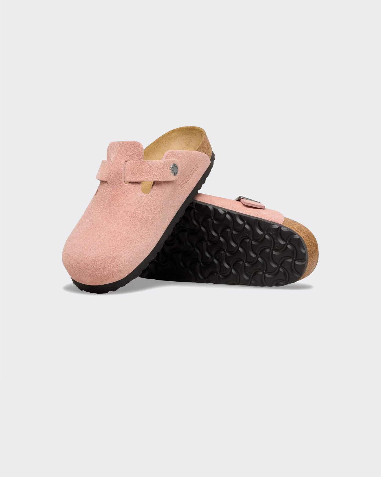 Ciabatta Boston Suede Leather Pink Clay