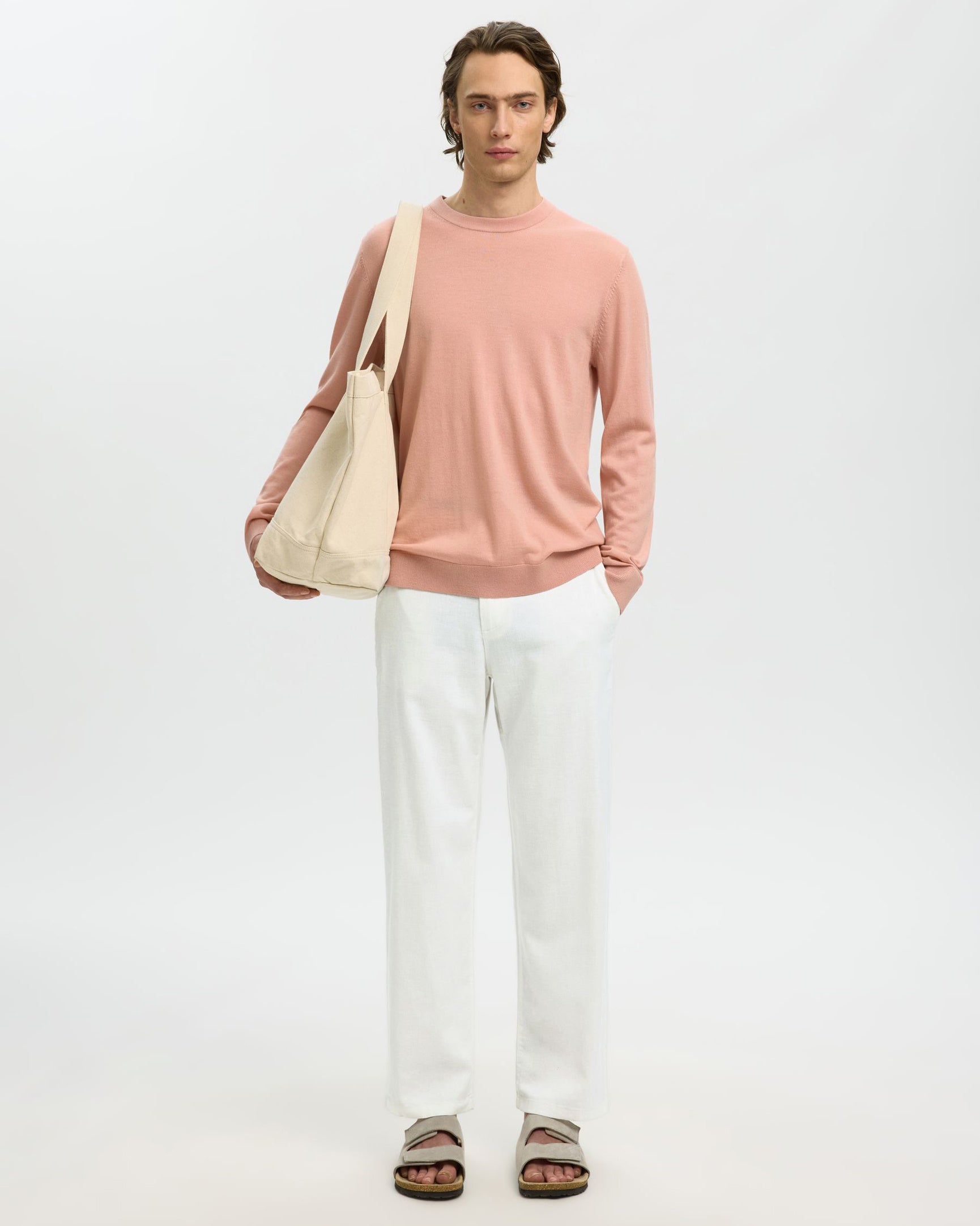 Pantalone Brody Loose Linen Cloud Dancer