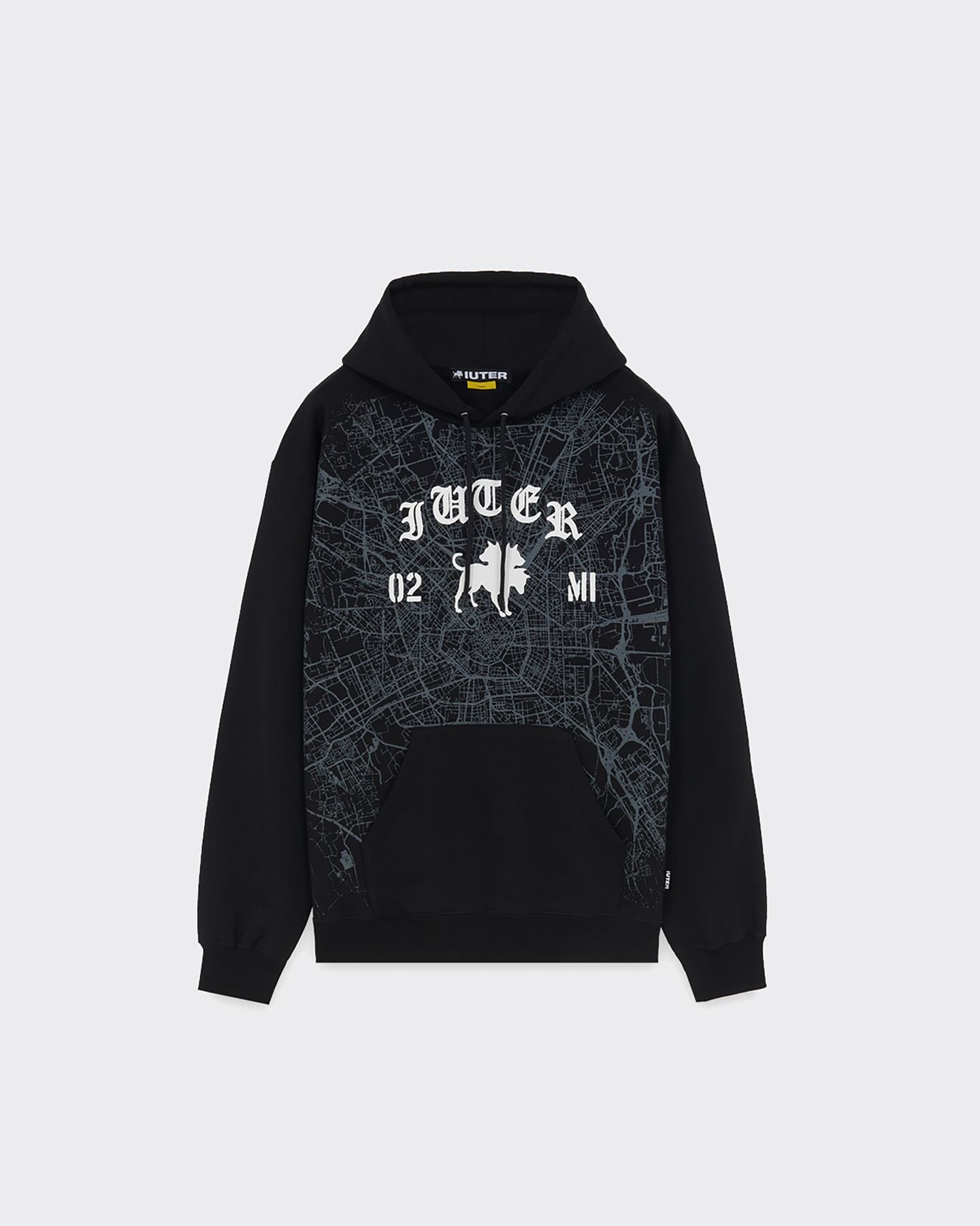 CLUB DOGO Hoodie Milano Map Logo Black