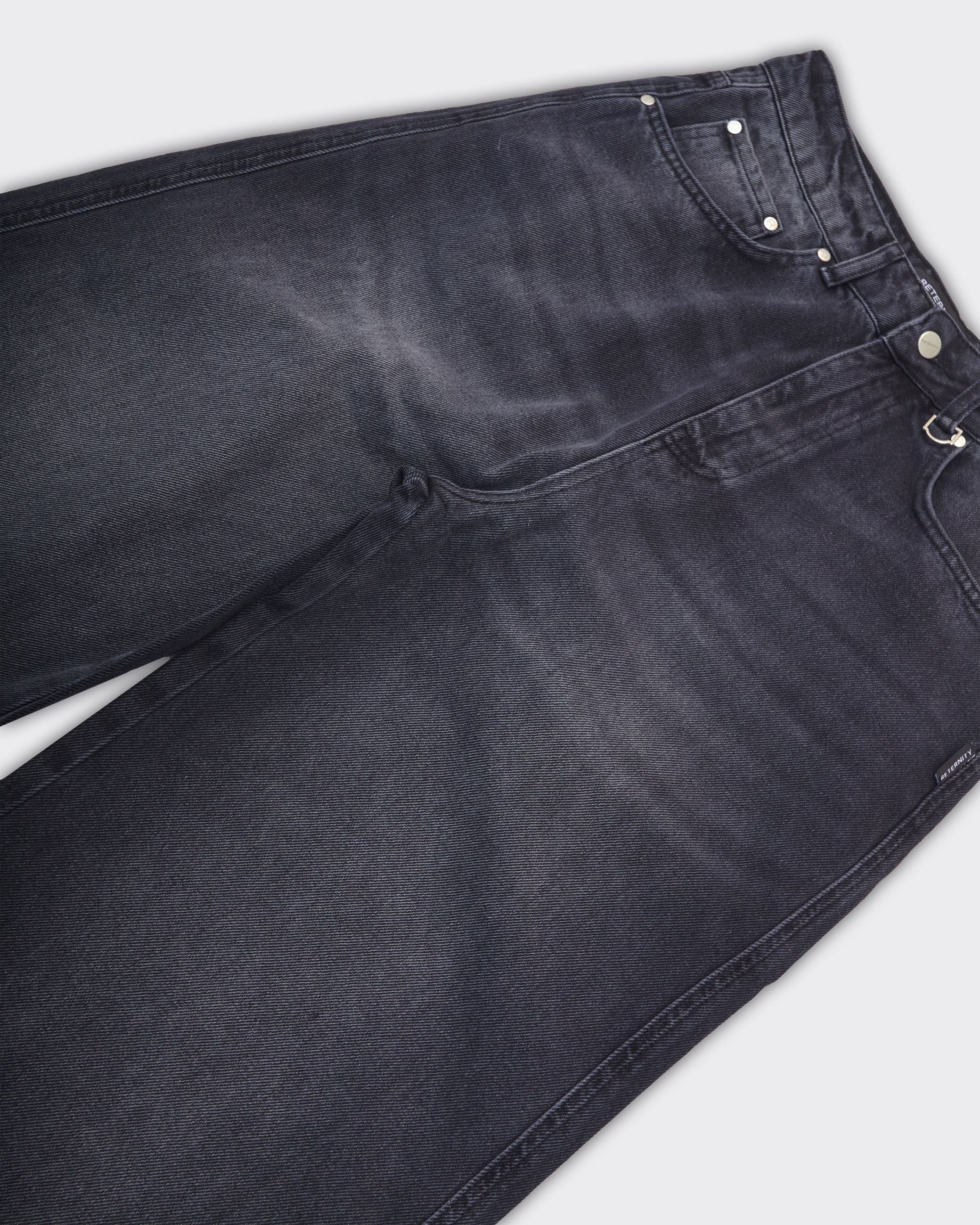 Jeans Essential Baggy Denim Washed Black