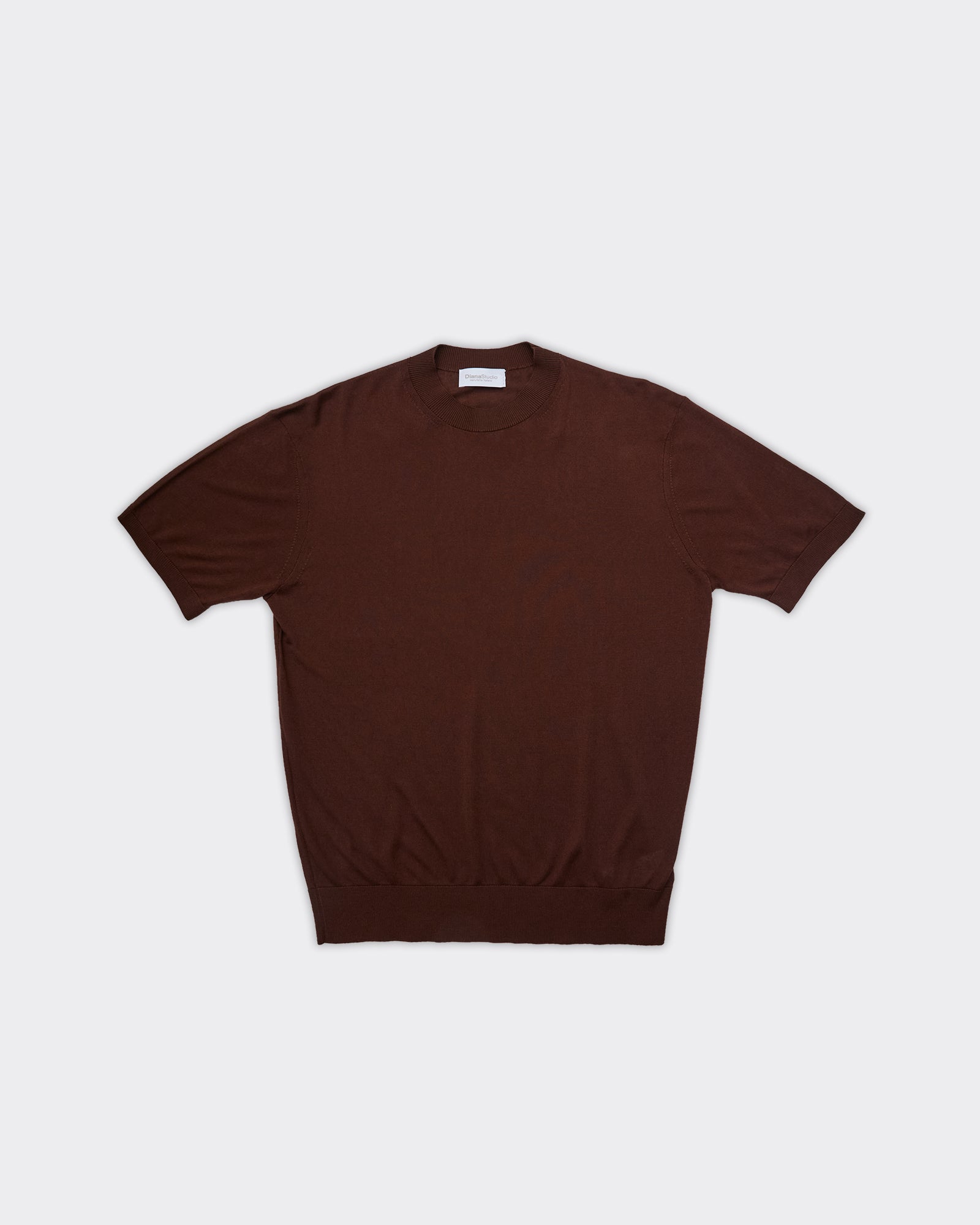 T-Shirt In Maglia Marrone