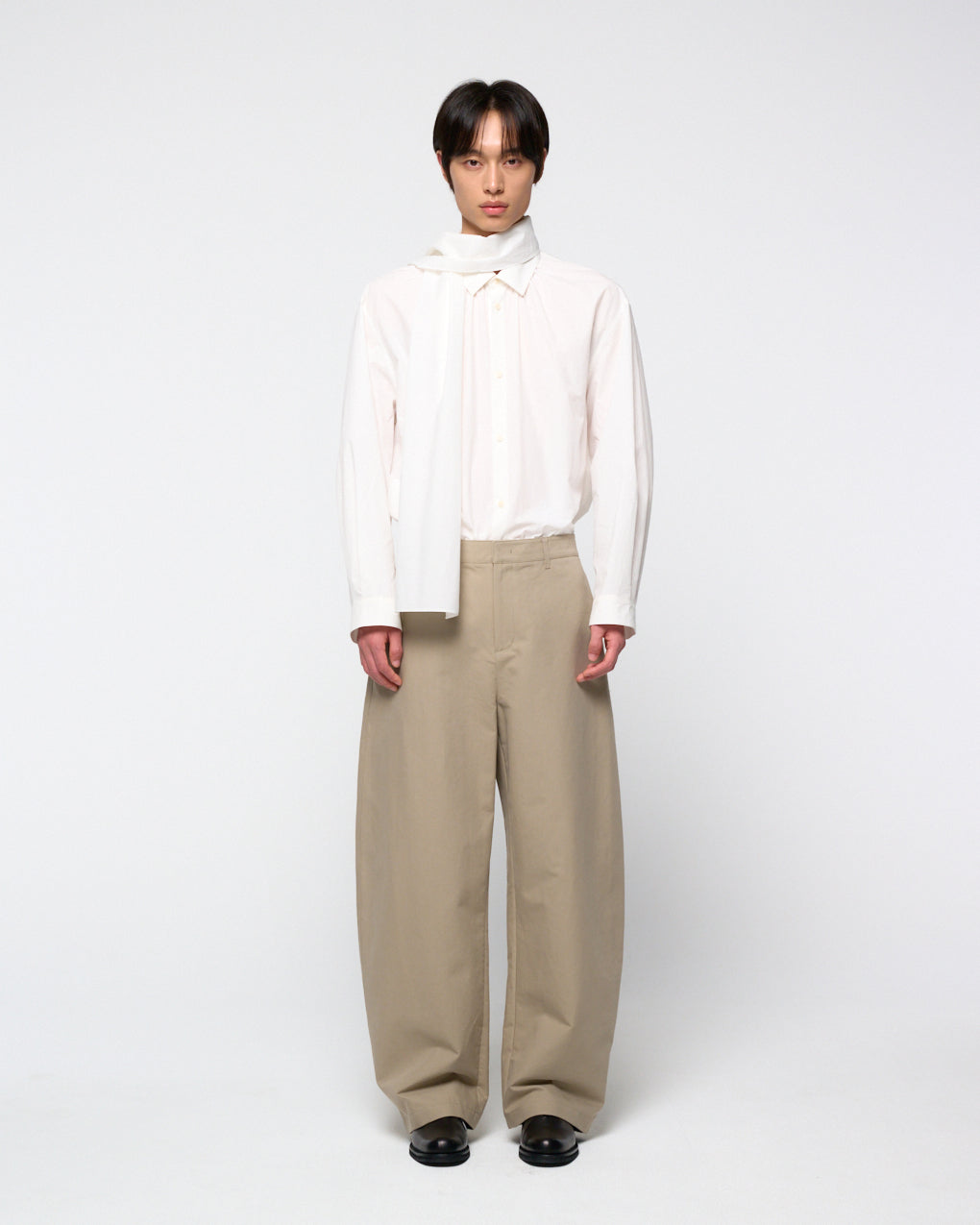 Pantalone Curved Long Beige