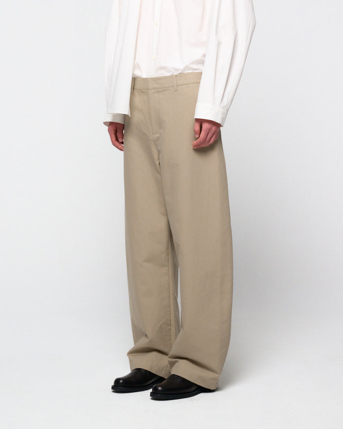Pantalone Curved Long Beige