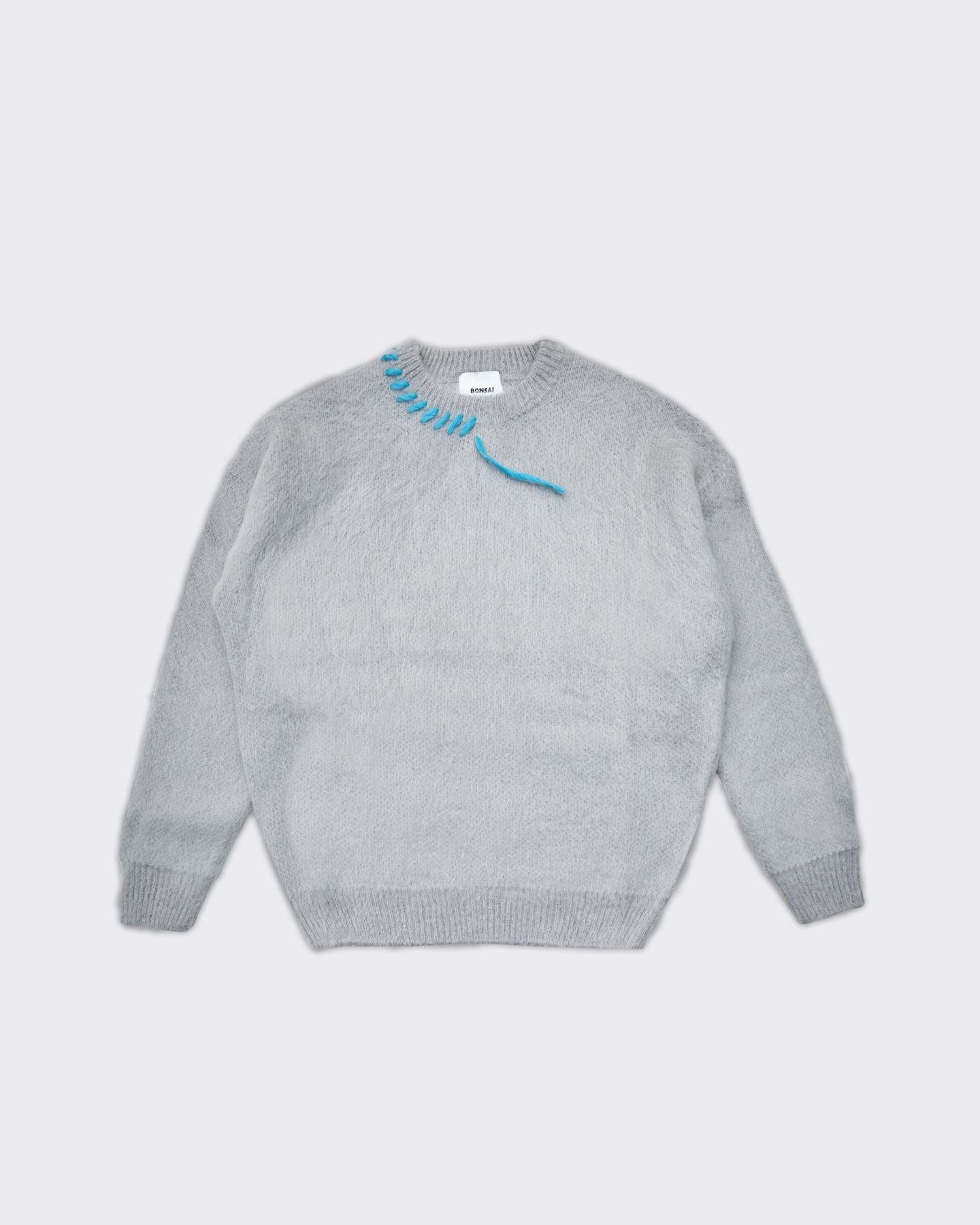 MOHAIR KNIT JUMPER GREY