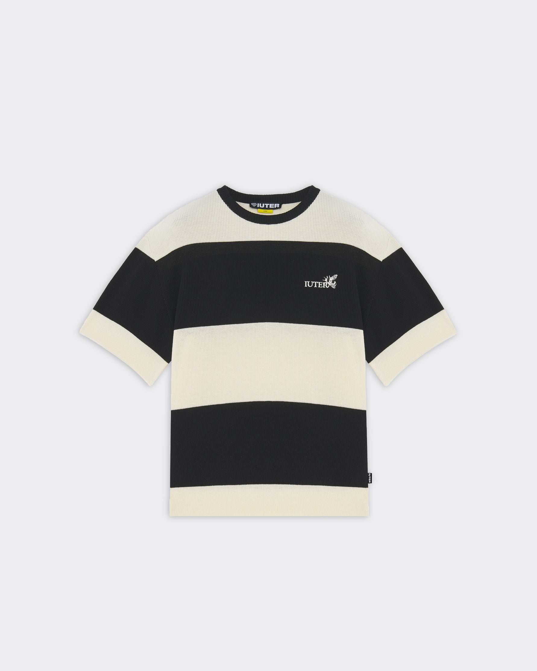 T-Shirt Harmony Band Knit Over Nera/Bianca