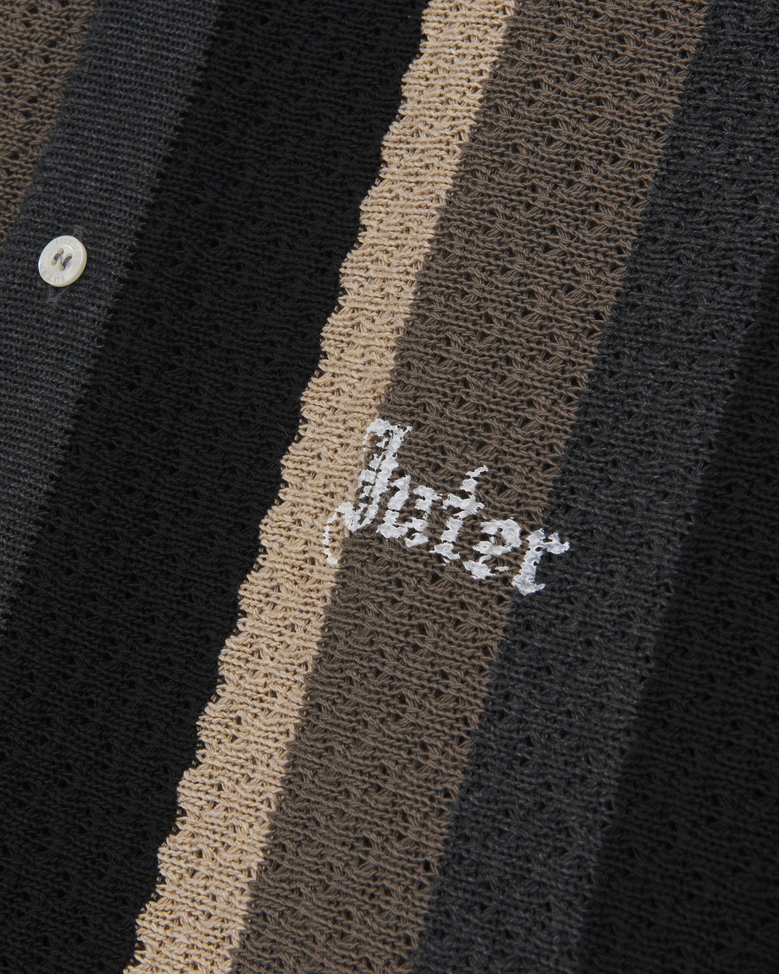 Polo Knit Striped Nera