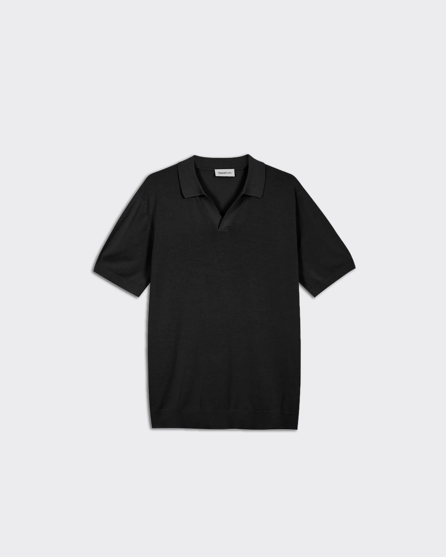 Polo Manica Corta Lino Nera
