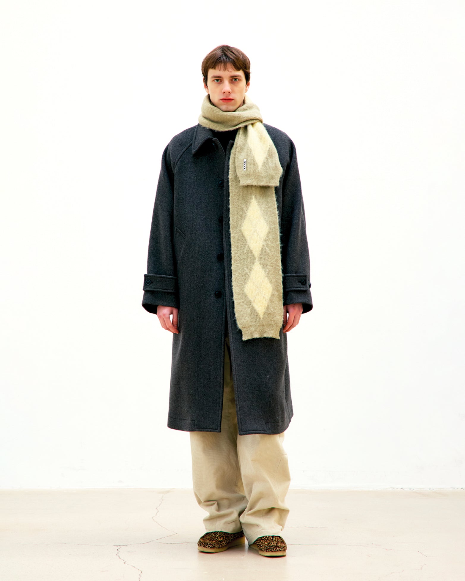 Cappotto Cashmere Balmacaan Dark Soil Grey