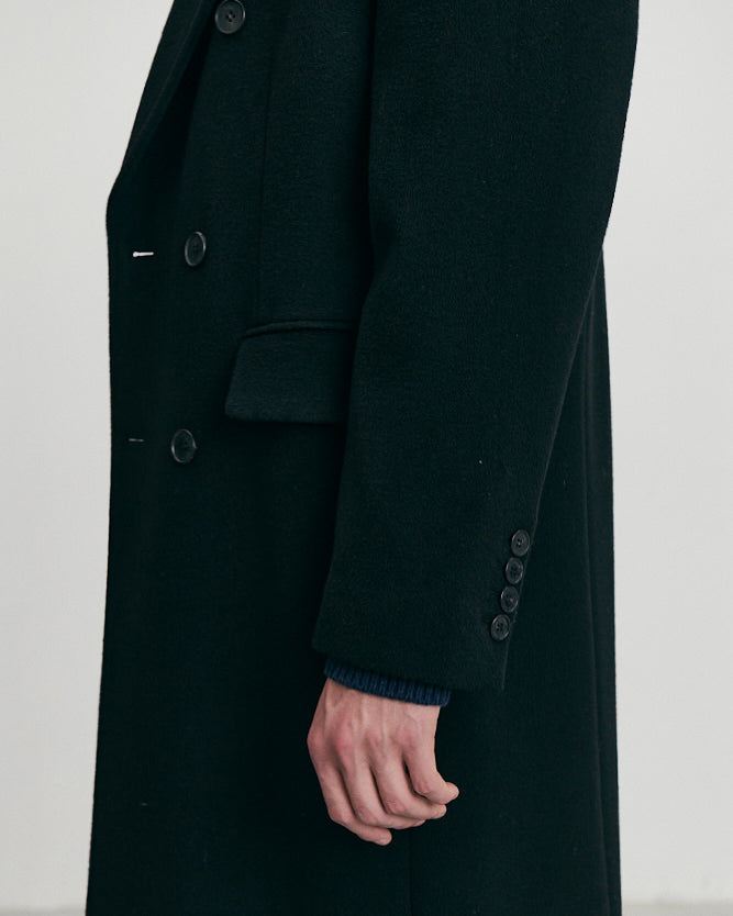Cappotto Tailored Double-Breasted Cashmere Nero