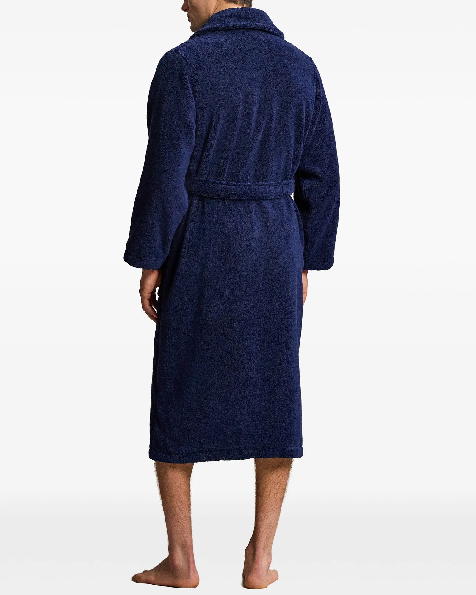 Cotton Terry Long Newport Bathrobe Navy