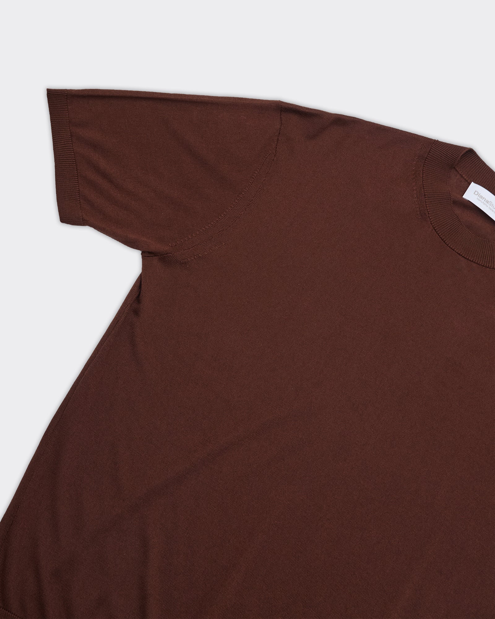 T-Shirt In Maglia Marrone