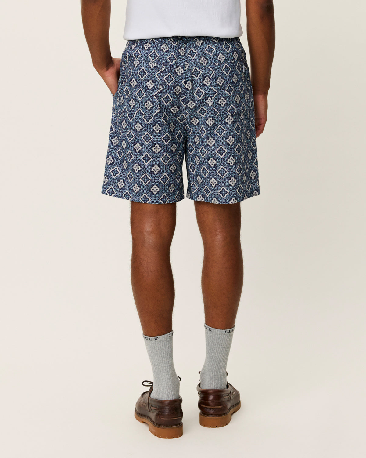Shorts Harry Arabesque Aop Blue Fog