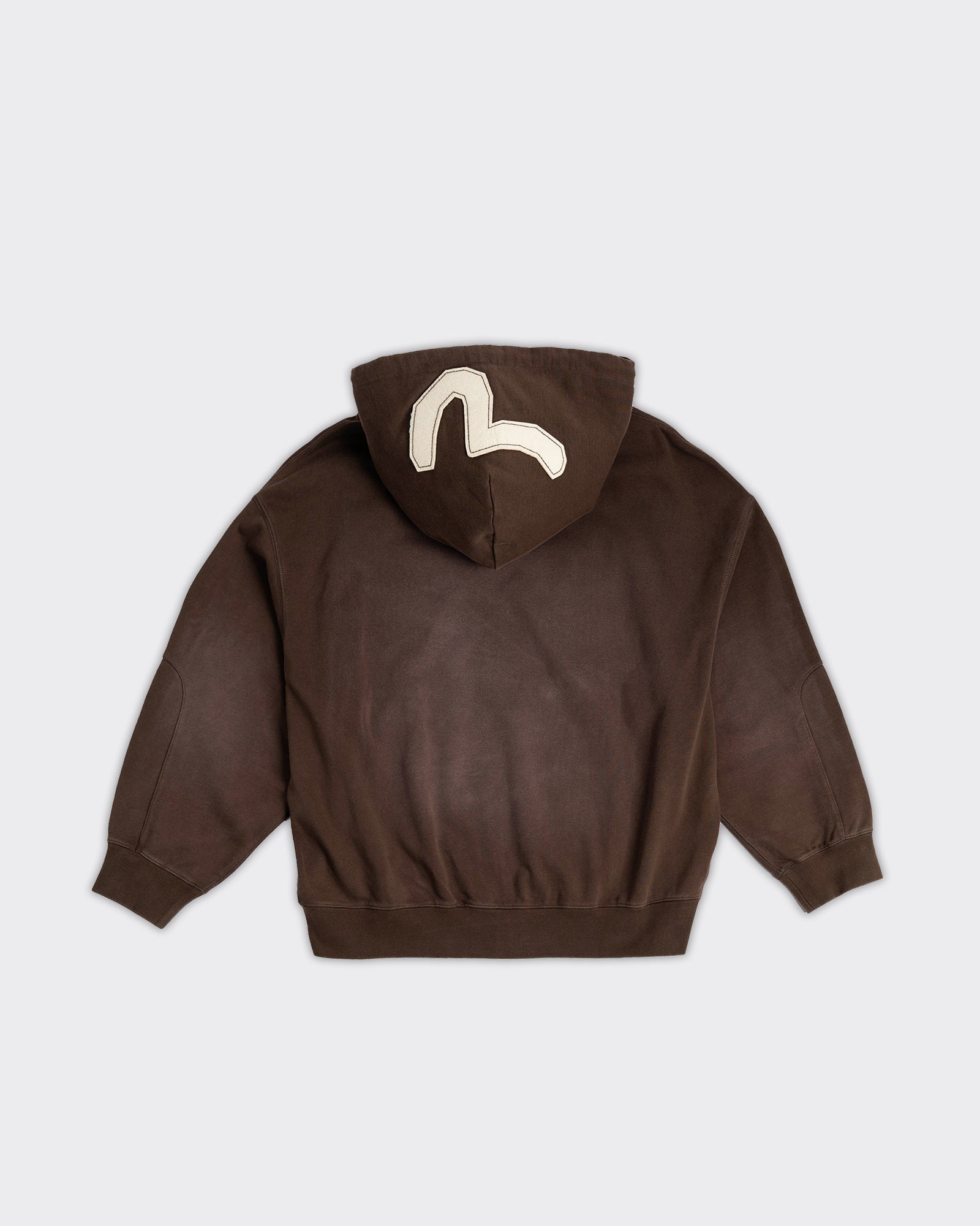 Felpa Con Cappuccio Heavy Weight Washed Marrone