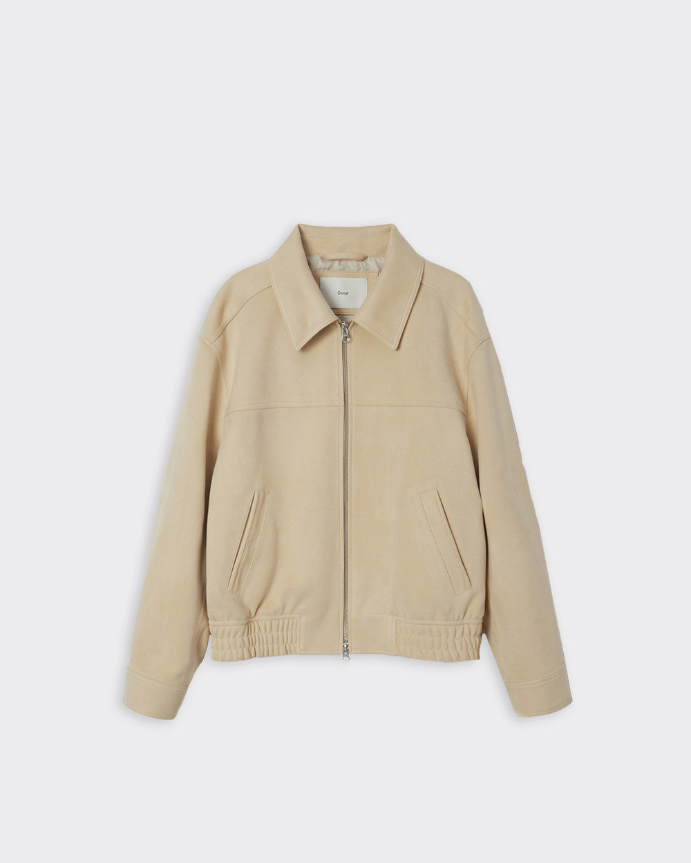 Giacca Unisex Vegan Suede Collared Blouson Cream